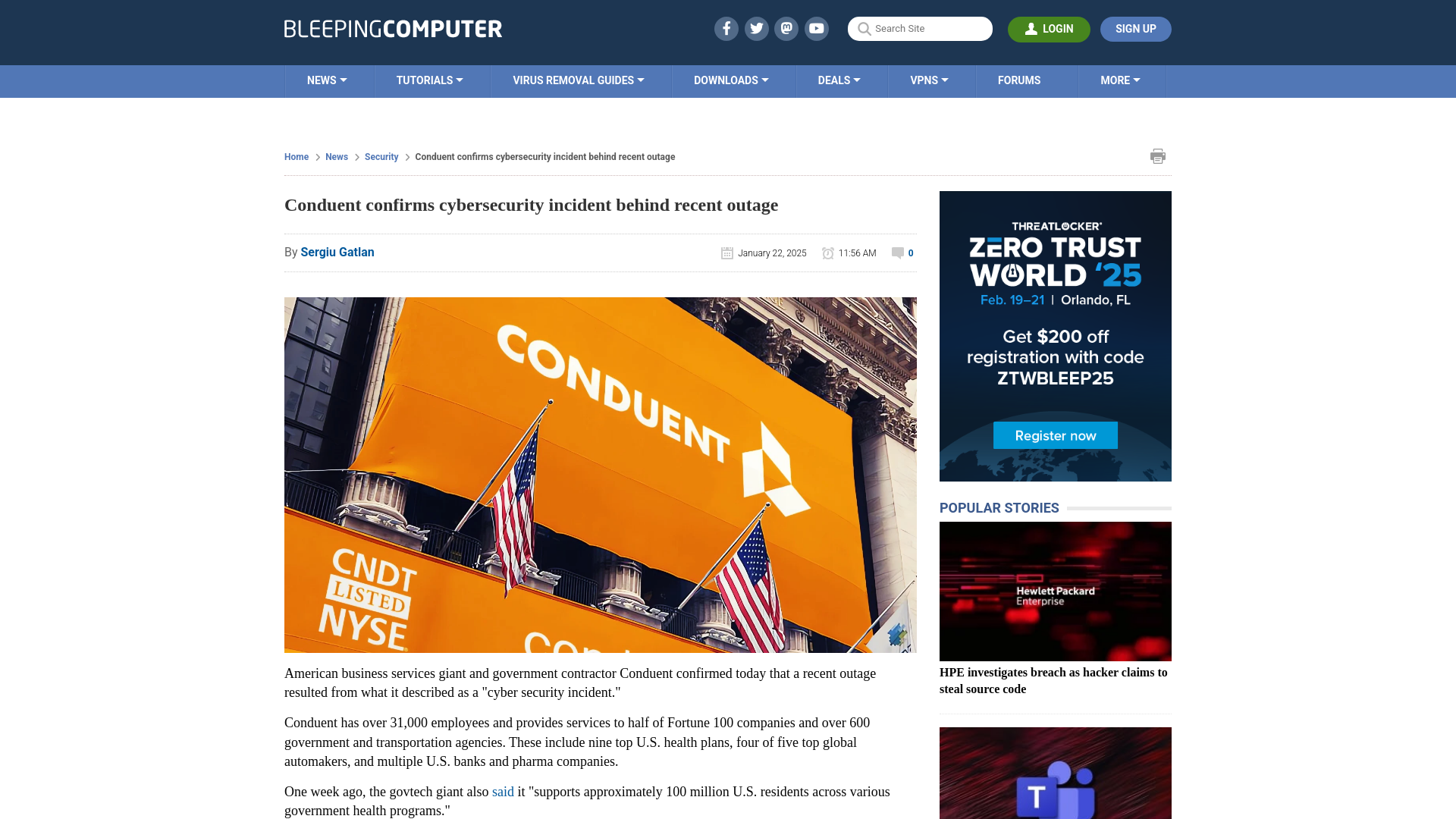 Conduent confirms cybersecurity incident behind recent outage