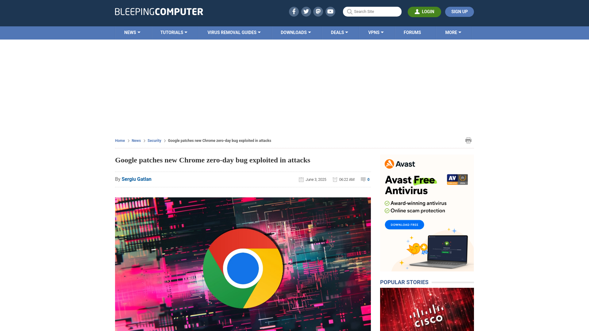 Google patches new Chrome zero-day bug exploited in attacks