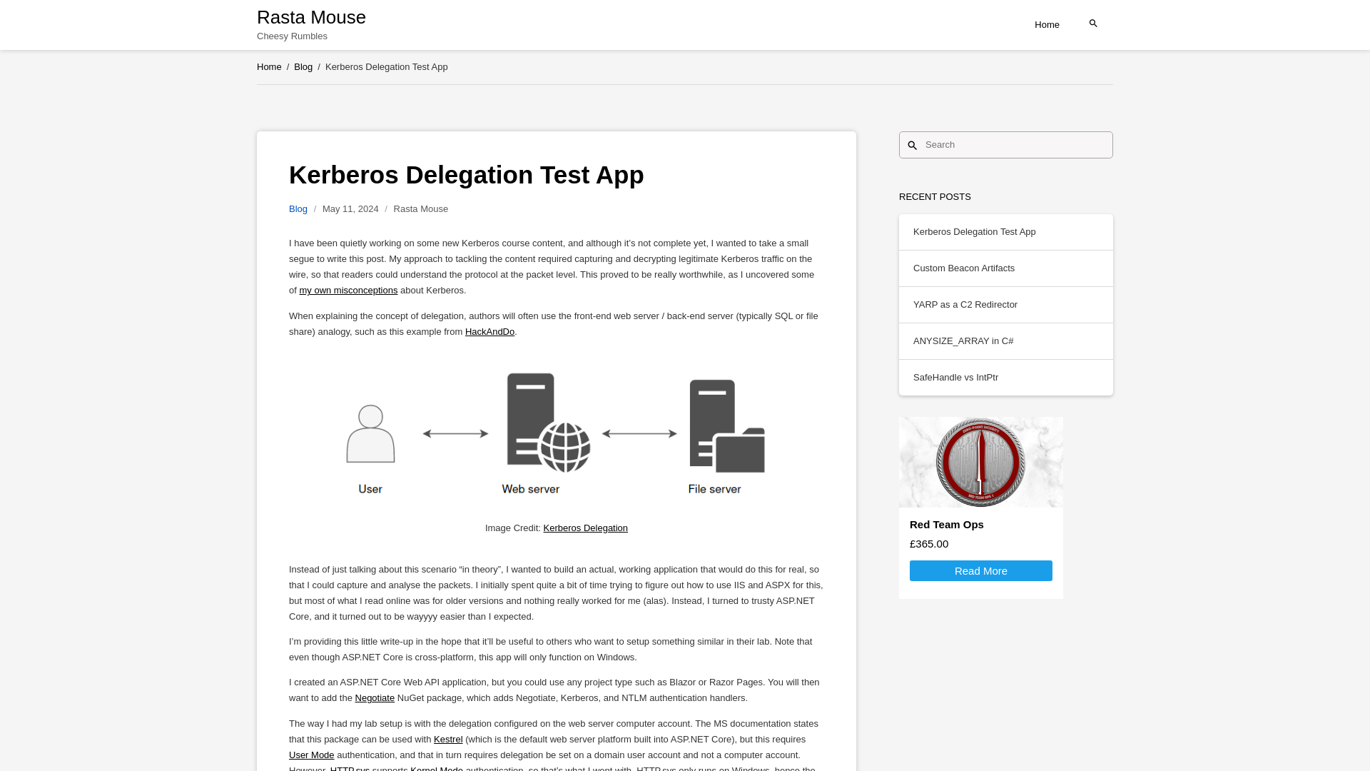 Kerberos Delegation Test App – Rasta Mouse