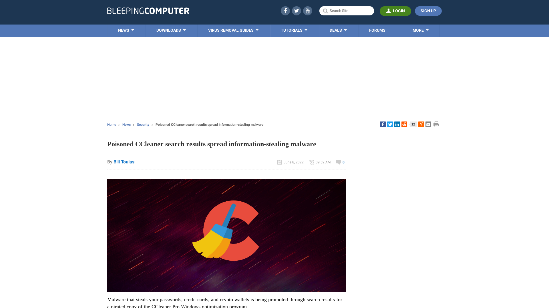 Poisoned CCleaner search results spread information-stealing malware