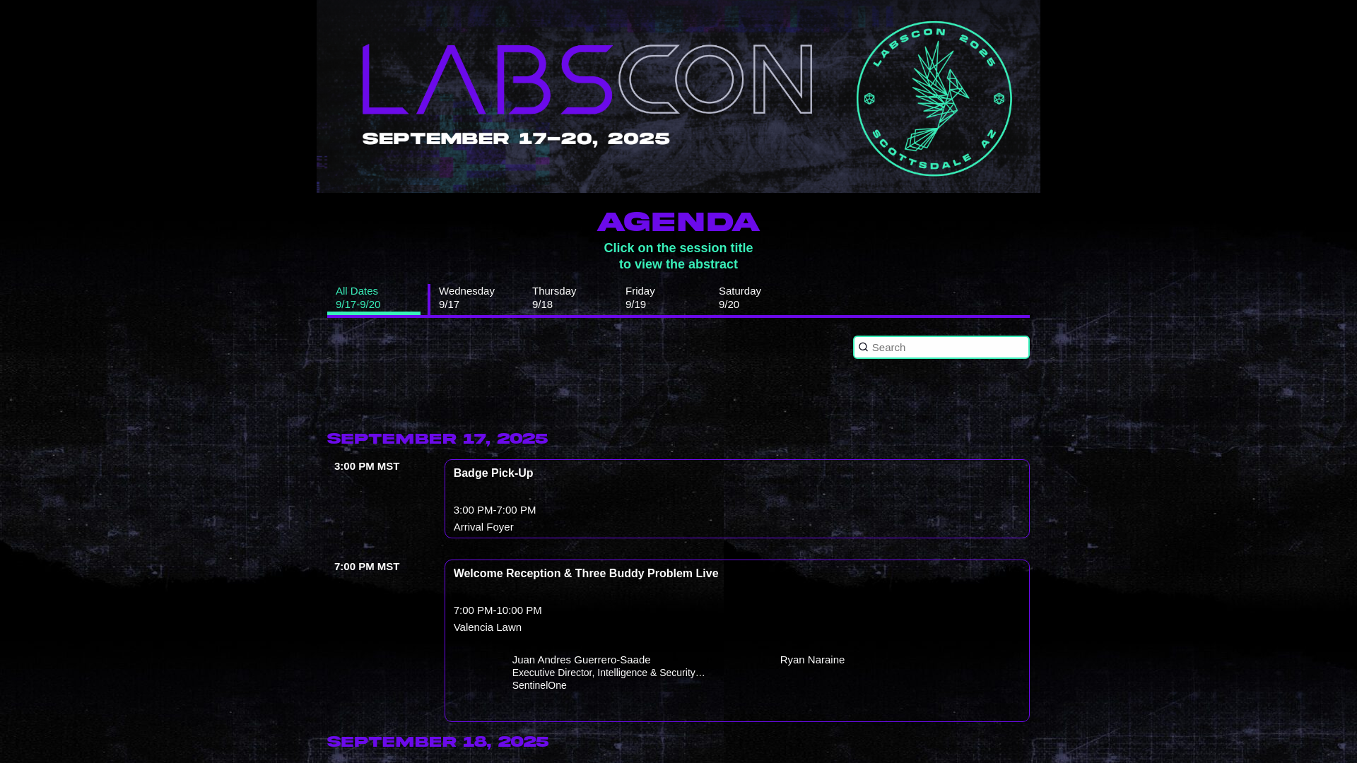 AGENDA - LABScon 2025