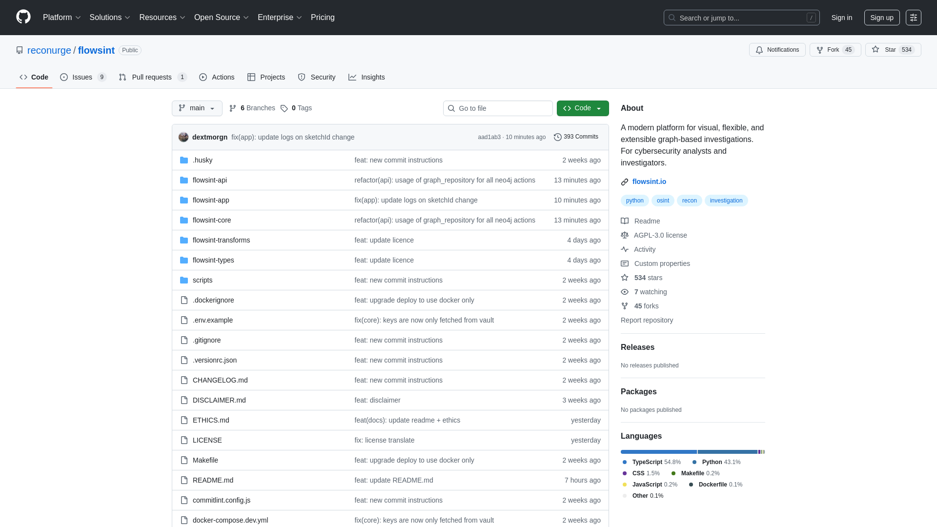 GitHub - reconurge/flowsint: A modern platform for visual, flexible, and extensible graph-based investigations. For cybersecurity analysts and investigators.
