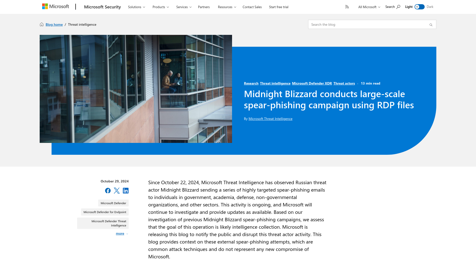 Midnight Blizzard conducts large-scale spear-phishing campaign using RDP files | Microsoft Security Blog