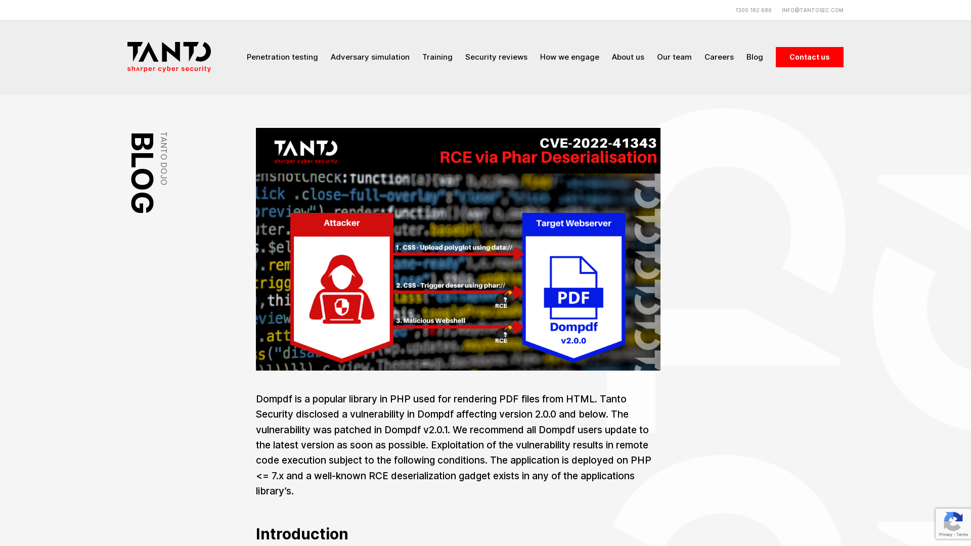 CVE-2022-41343 - RCE via Phar Deserialisation