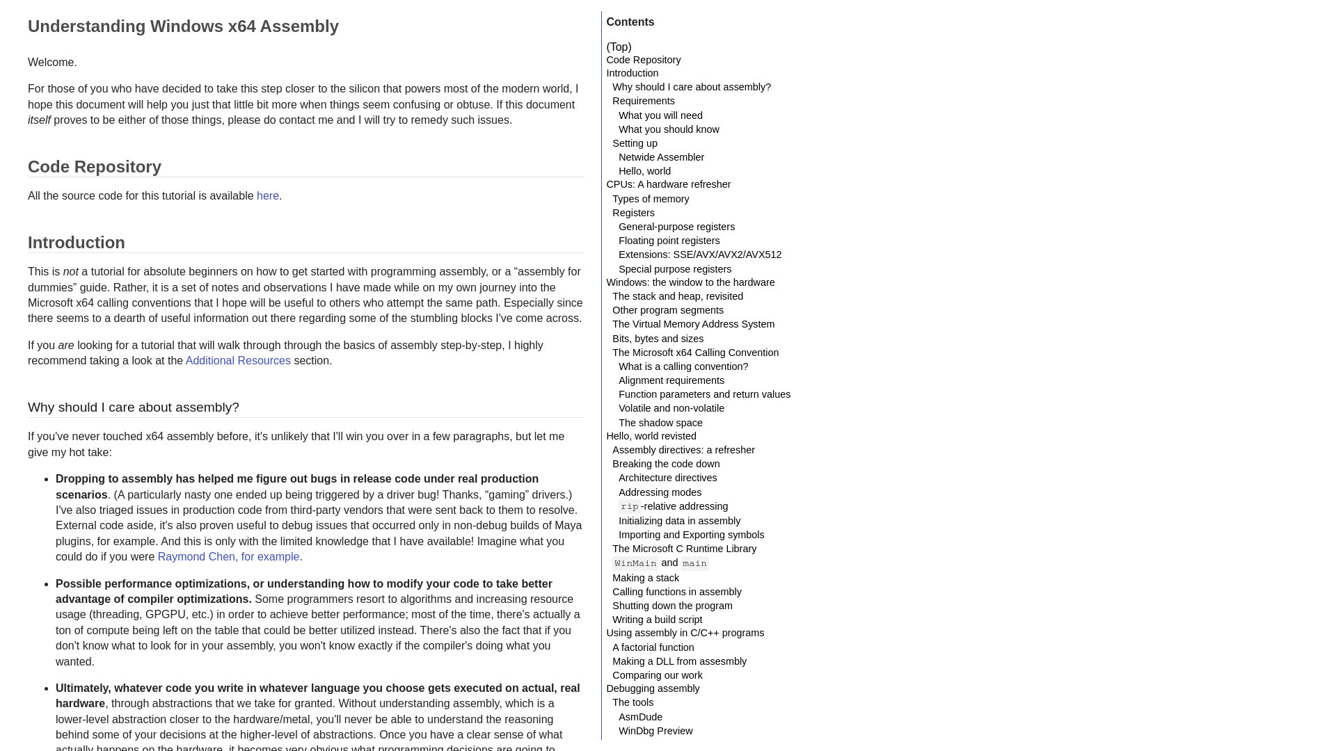 Understanding Windows x64 Assembly