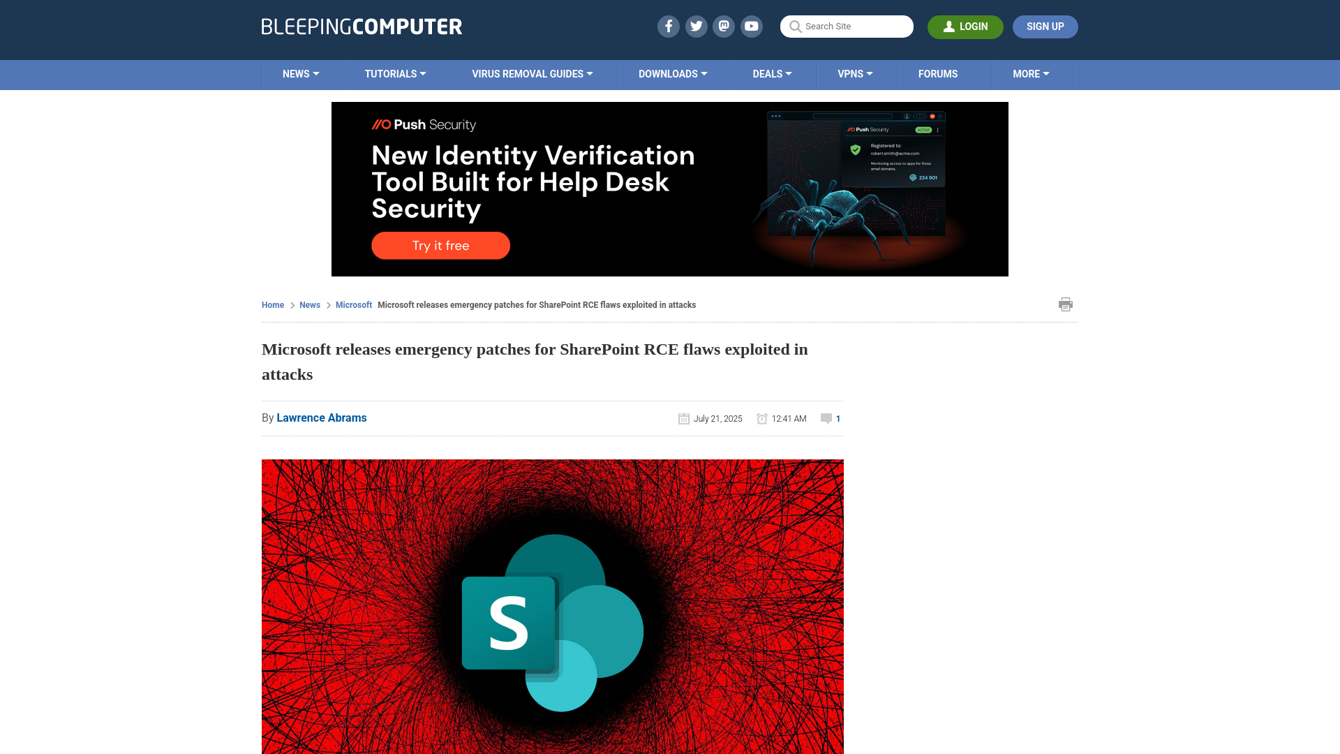Microsoft releases emergency patches for SharePoint RCE flaws exploited in attacks