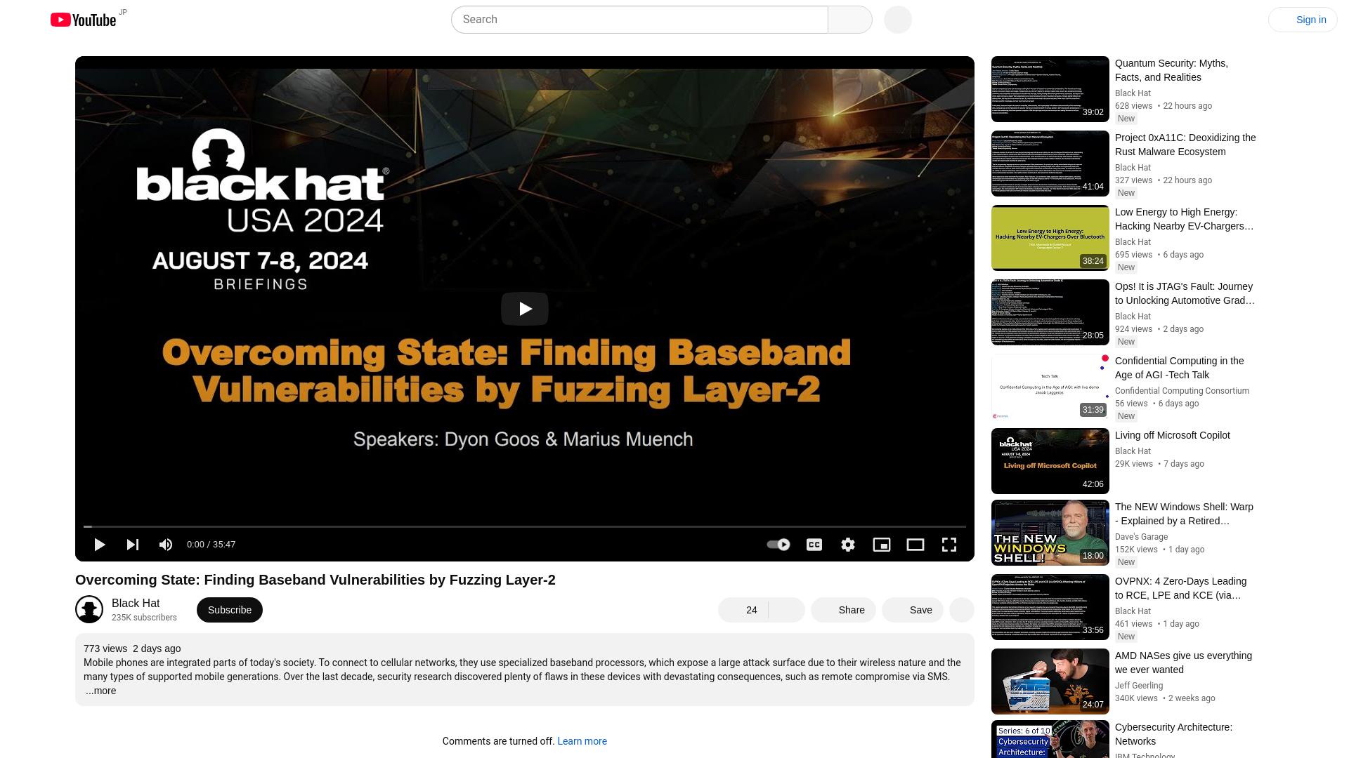 Overcoming State: Finding Baseband Vulnerabilities by Fuzzing Layer-2 - YouTube