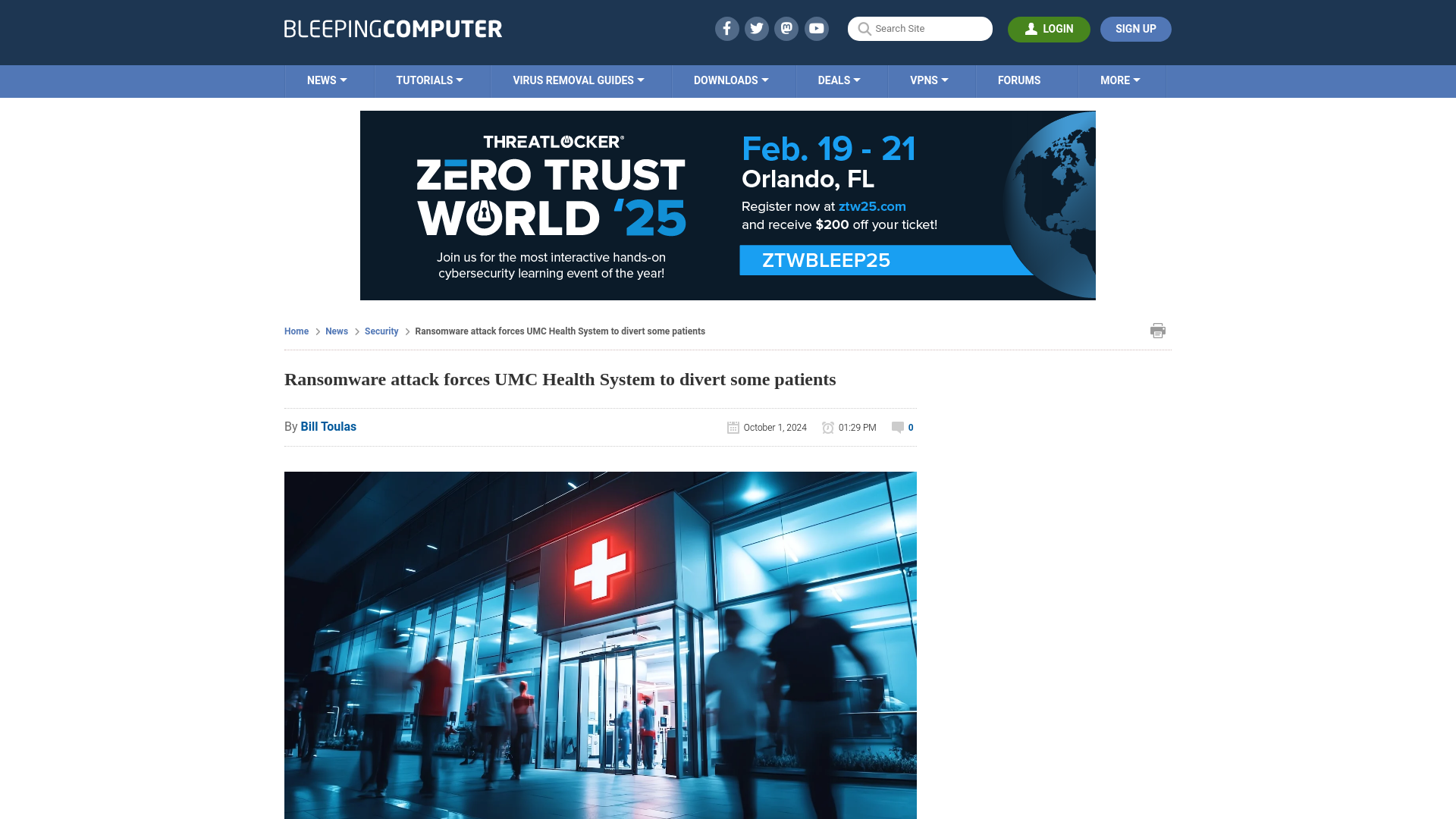 Ransomware attack forces UMC Health System to divert some patients