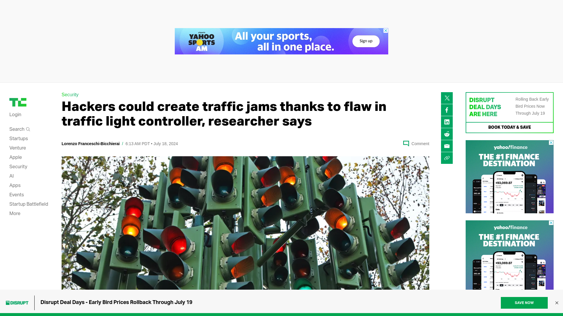 Hackers could create traffic jams thanks to flaw in traffic light controller, researcher says | TechCrunch