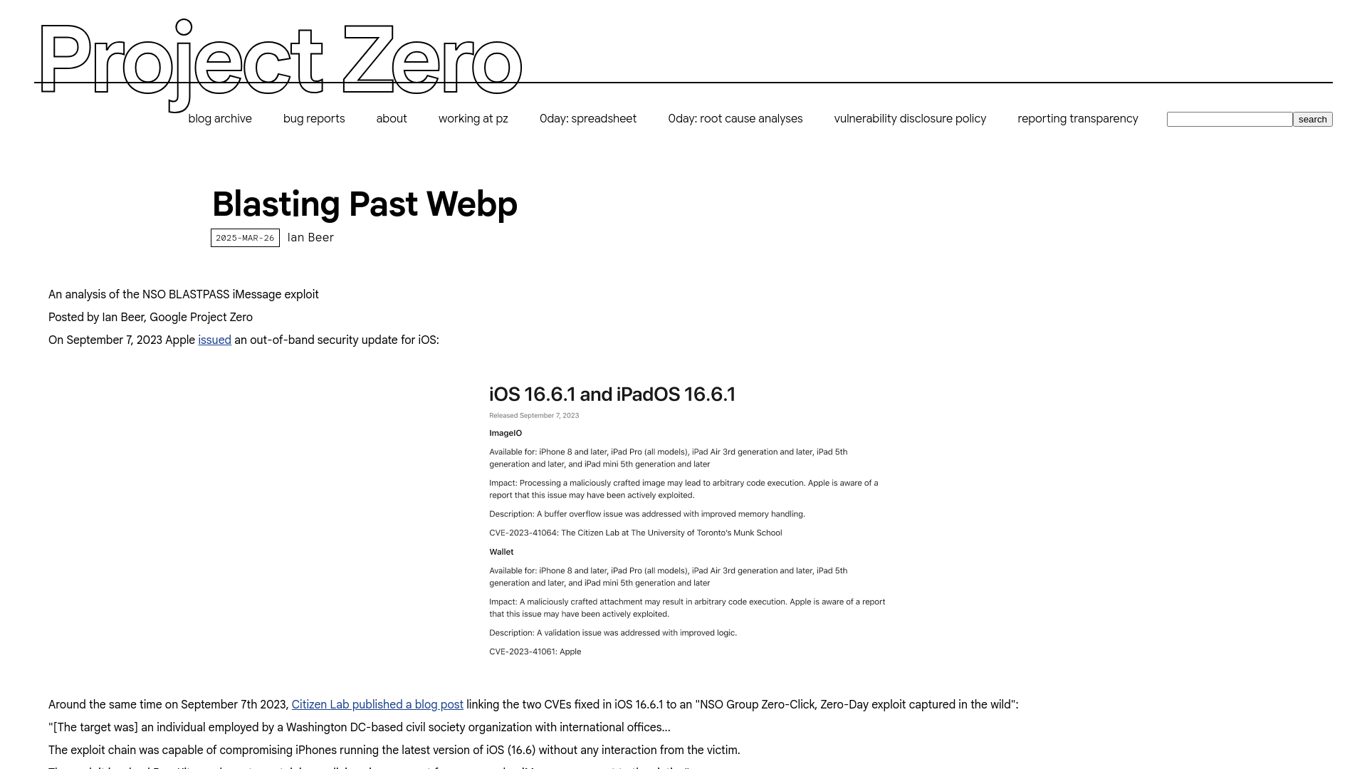 Blasting Past Webp - Project Zero
