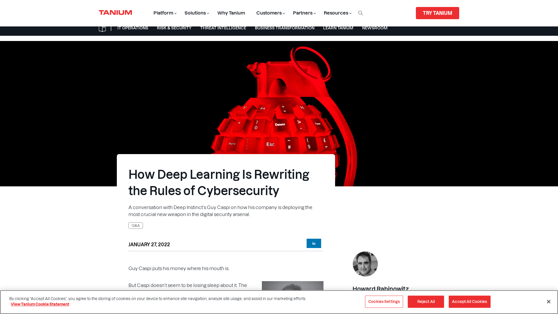 How Deep Learning Is Rewriting the Rules of Cybersecurity | Tanium