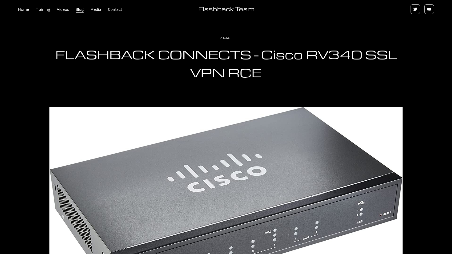 FLASHBACK CONNECTS - Cisco RV340 SSL VPN RCE — Flashback Team