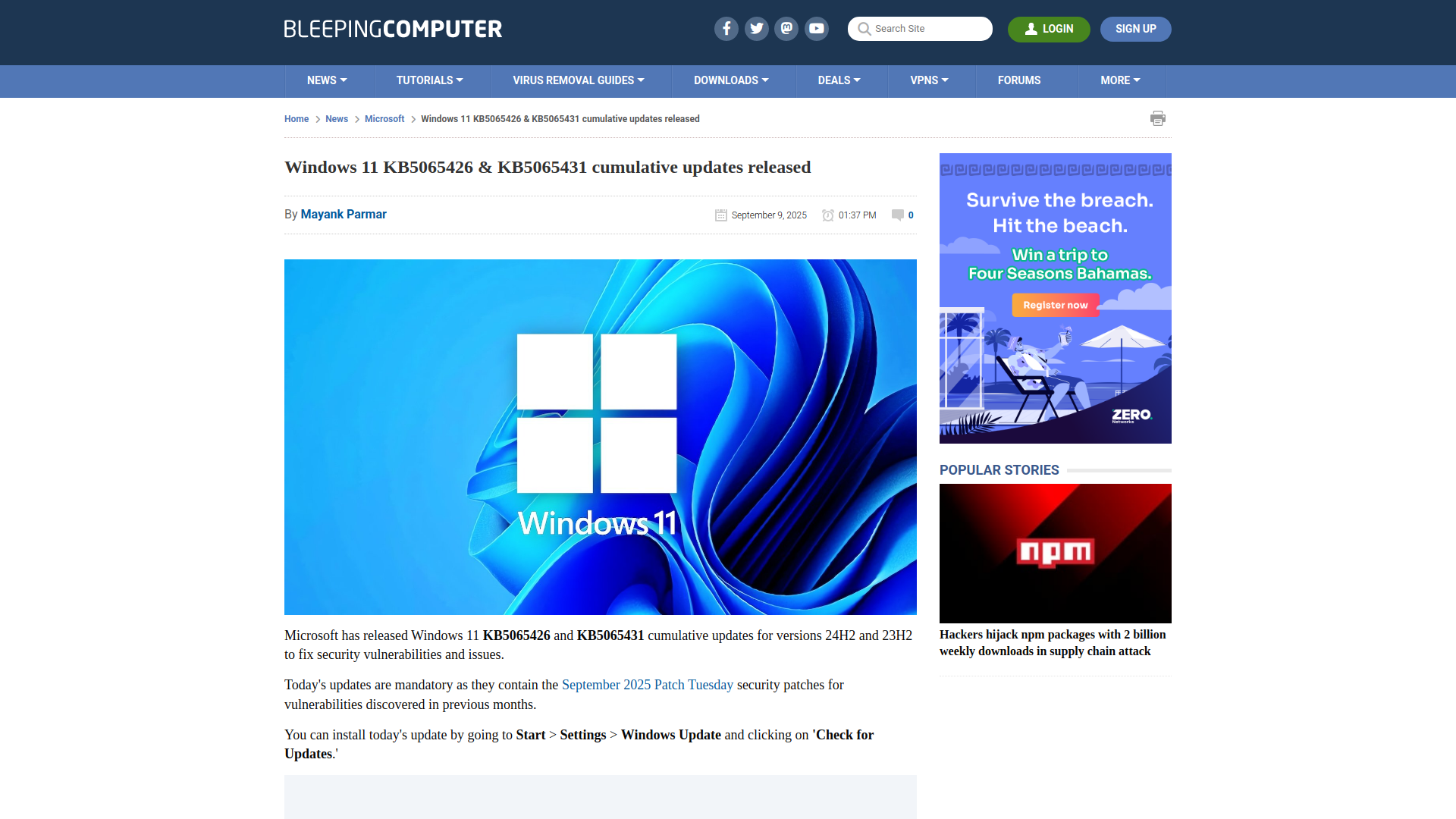 Windows 11 KB5065426 & KB5065431 cumulative updates released