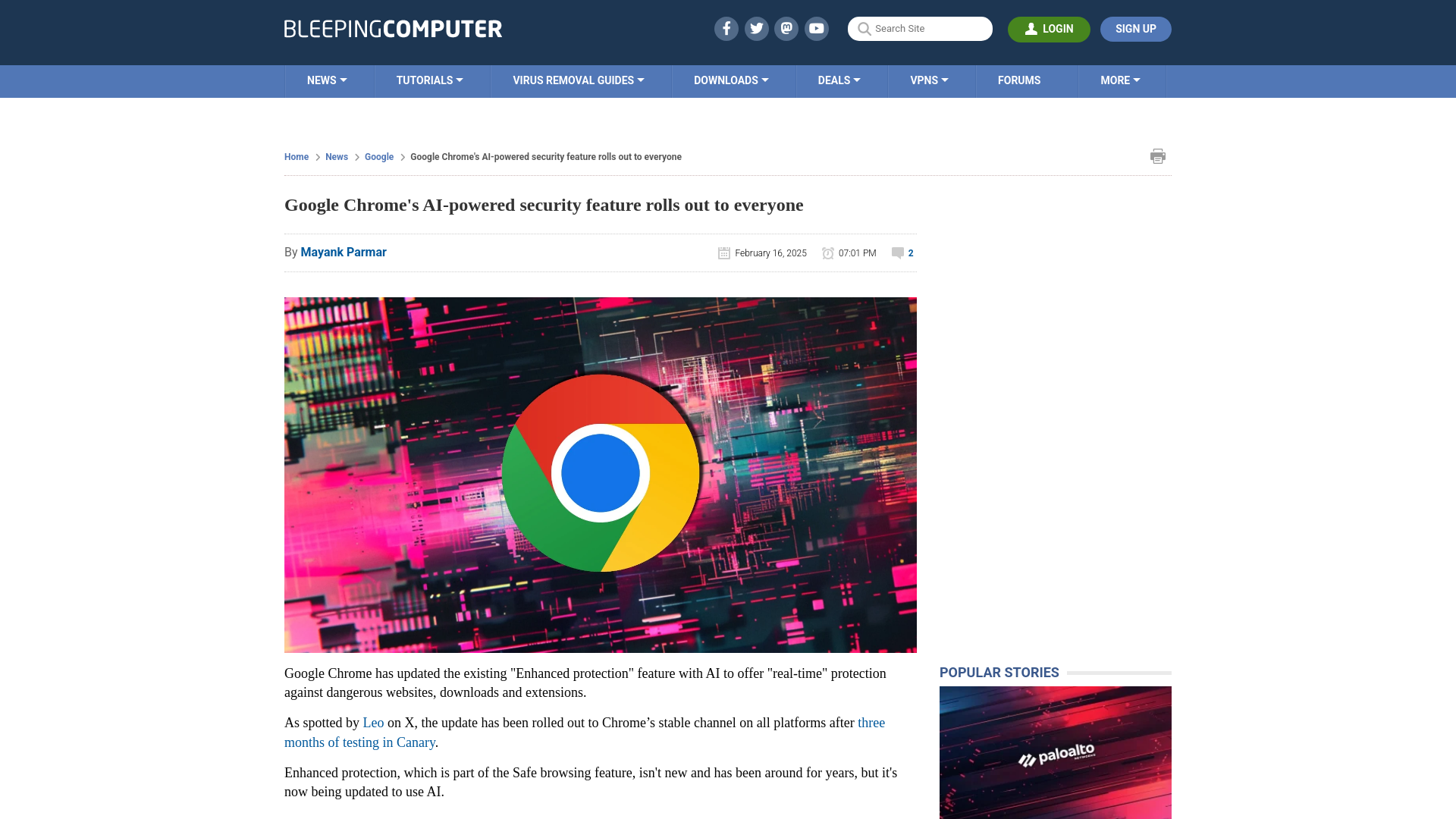 Google Chrome's AI-powered security feature rolls out to everyone