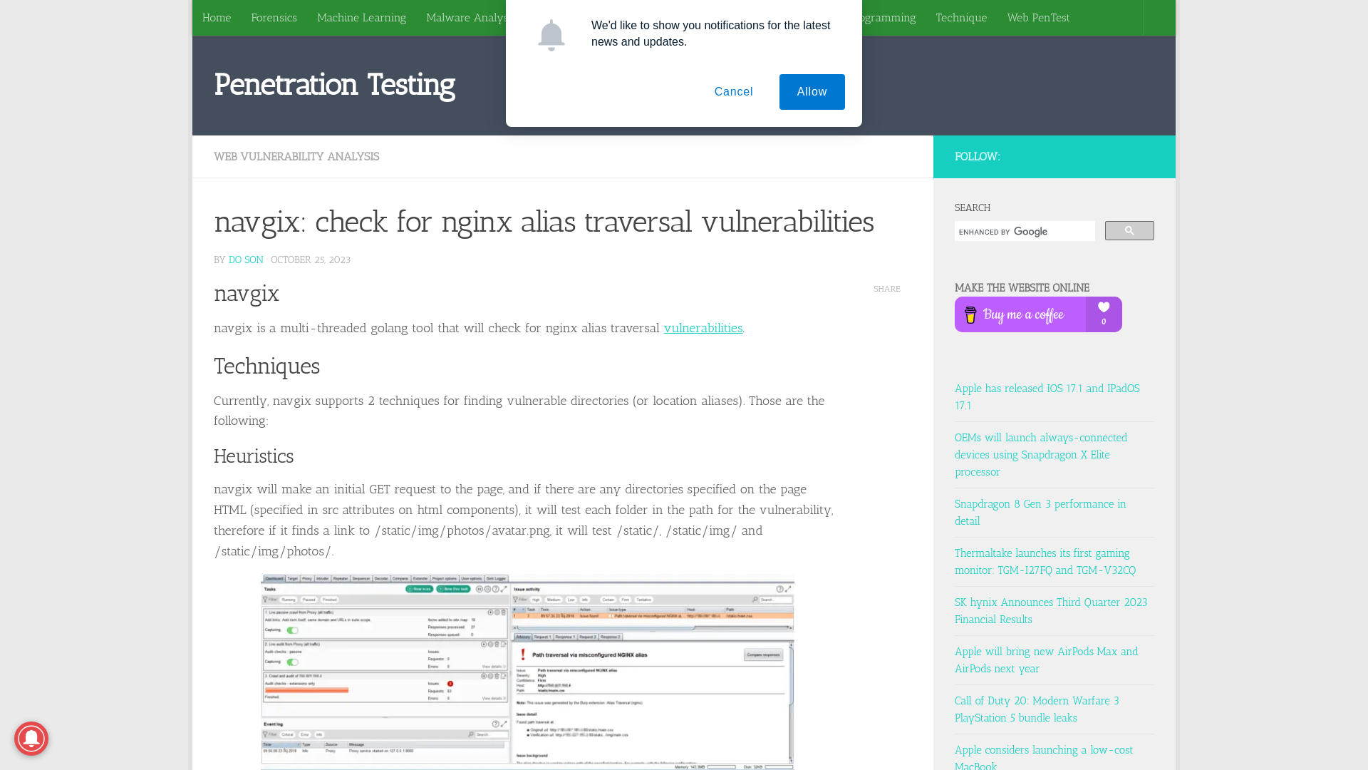 navgix: check for nginx alias traversal vulnerabilities