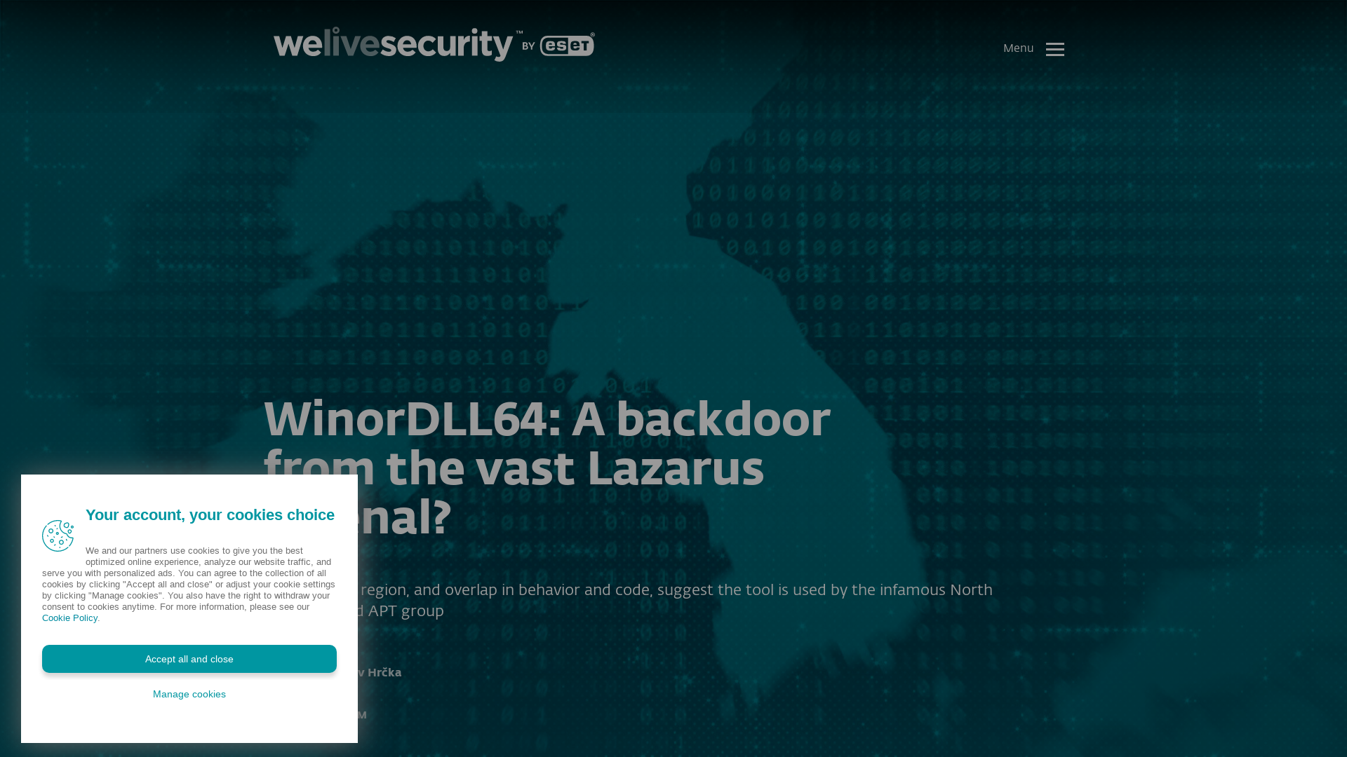 WinorDLL64: A backdoor from the vast Lazarus arsenal? | WeLiveSecurity