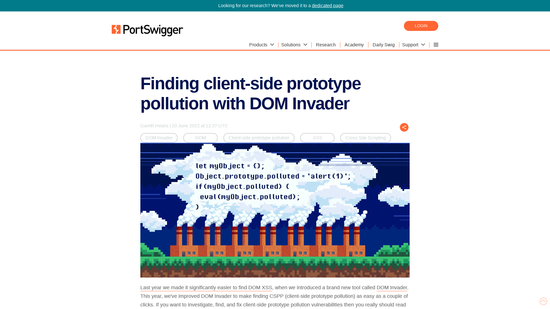 Finding client-side prototype pollution with DOM Invader | Blog - PortSwigger