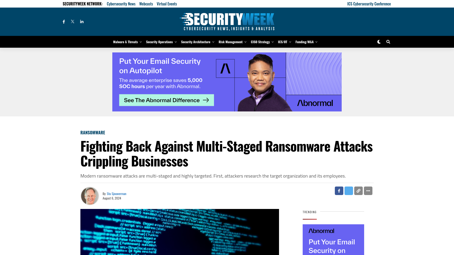 Fighting Back Against Multi-Staged Ransomware Attacks Crippling Businesses - SecurityWeek