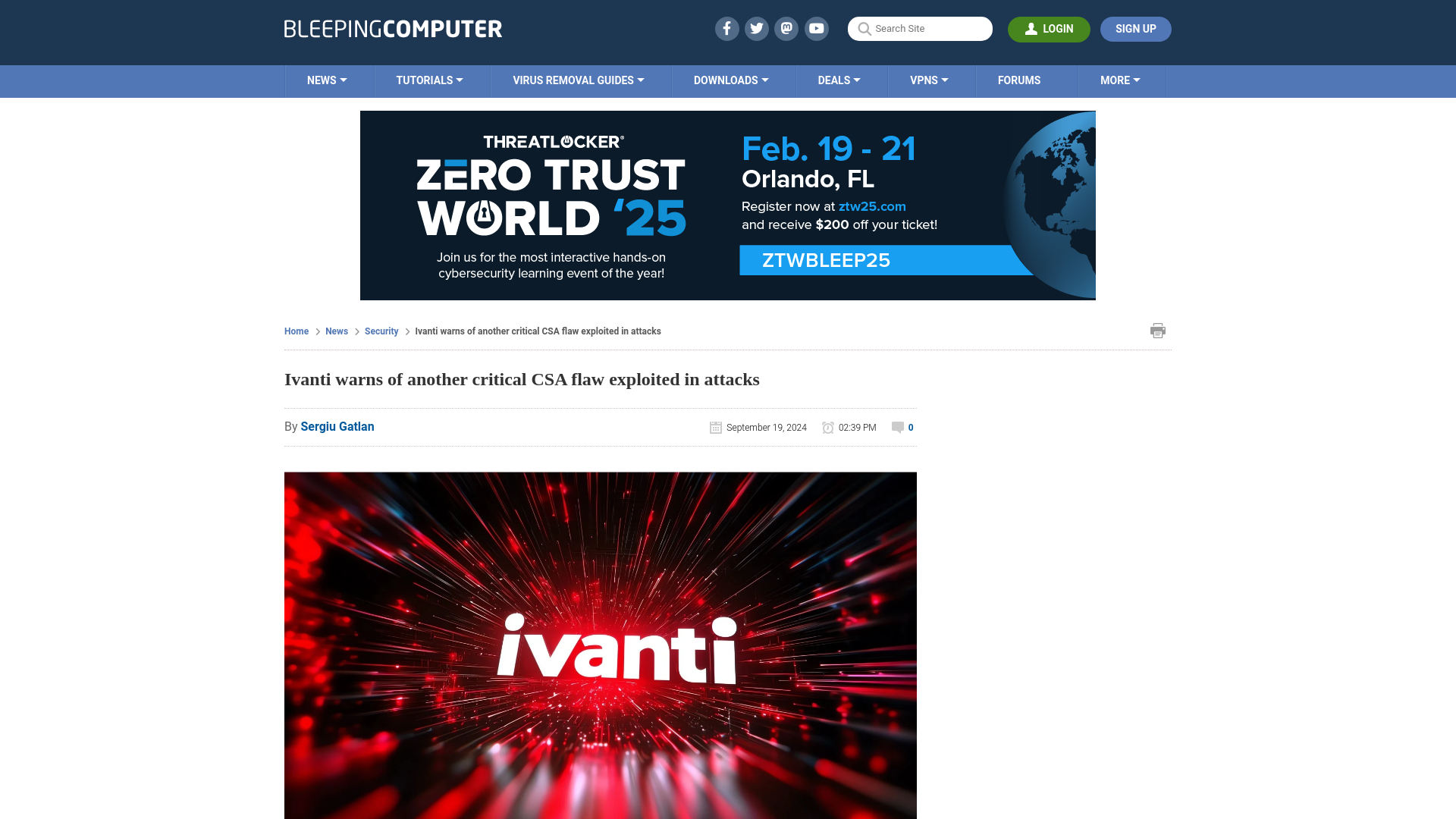 Ivanti warns of another critical CSA flaw exploited in attacks