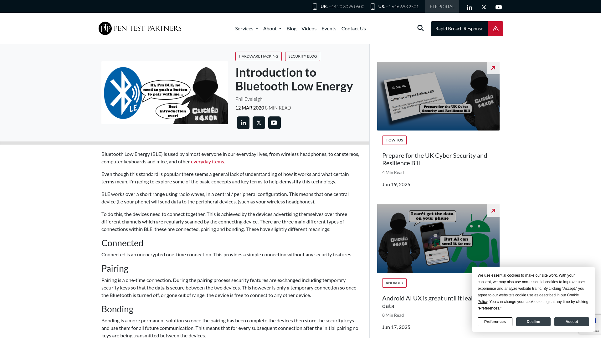 Introduction to Bluetooth Low Energy | Pen Test Partners