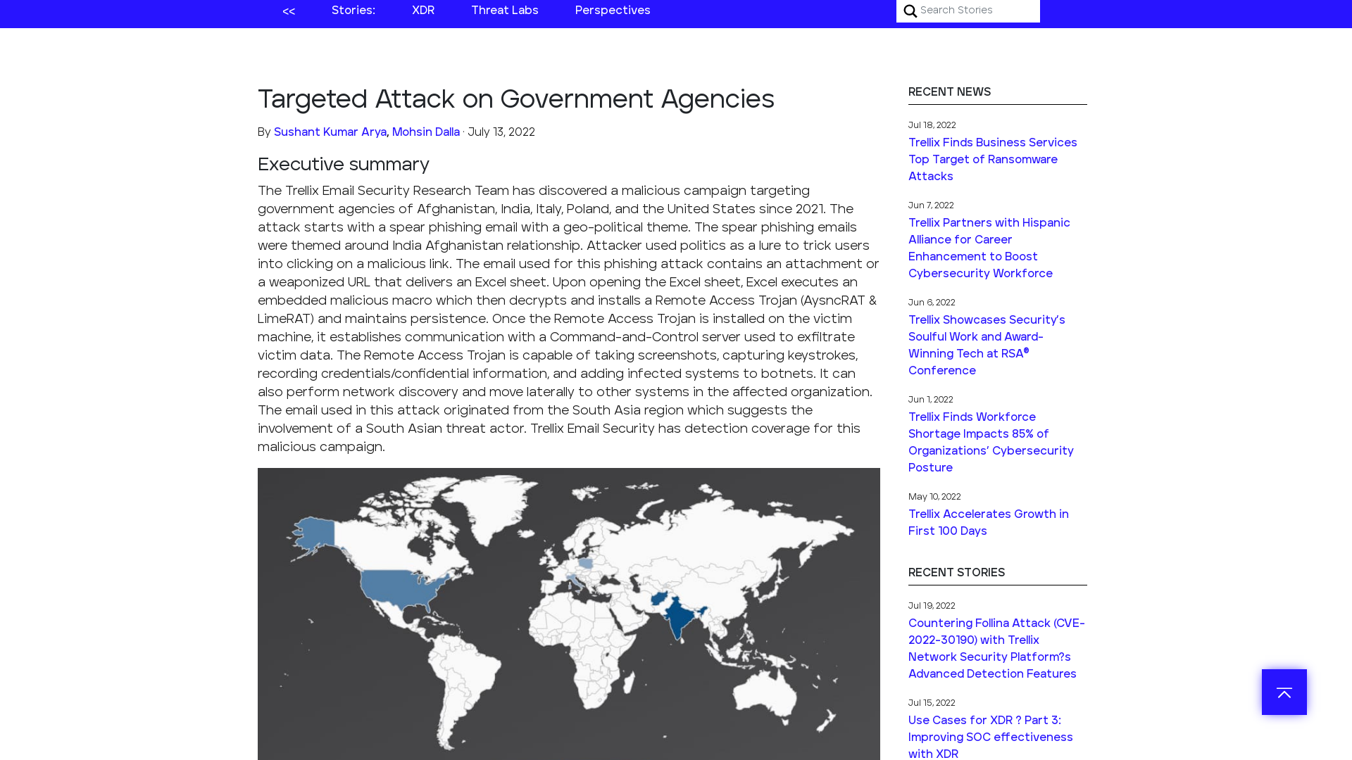 Targeted attack on Government Agencies