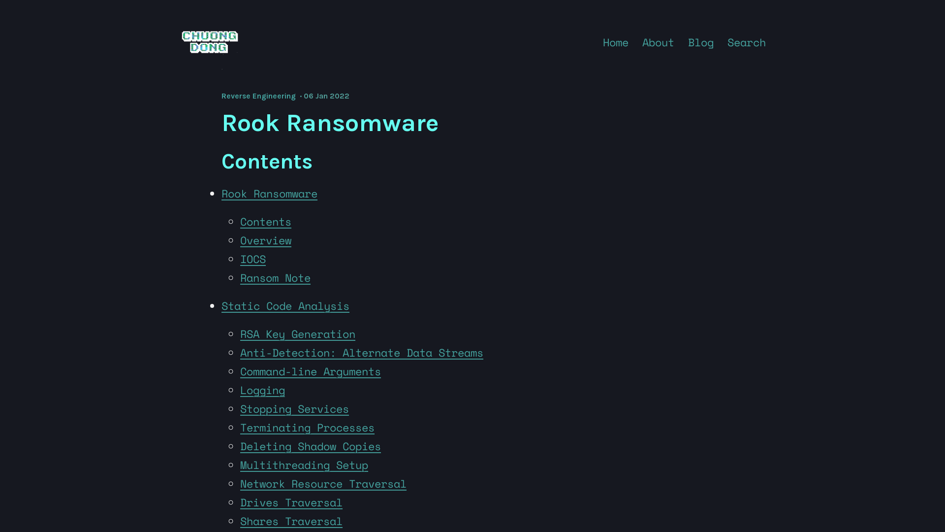 Rook Ransomware | Chuong Dong