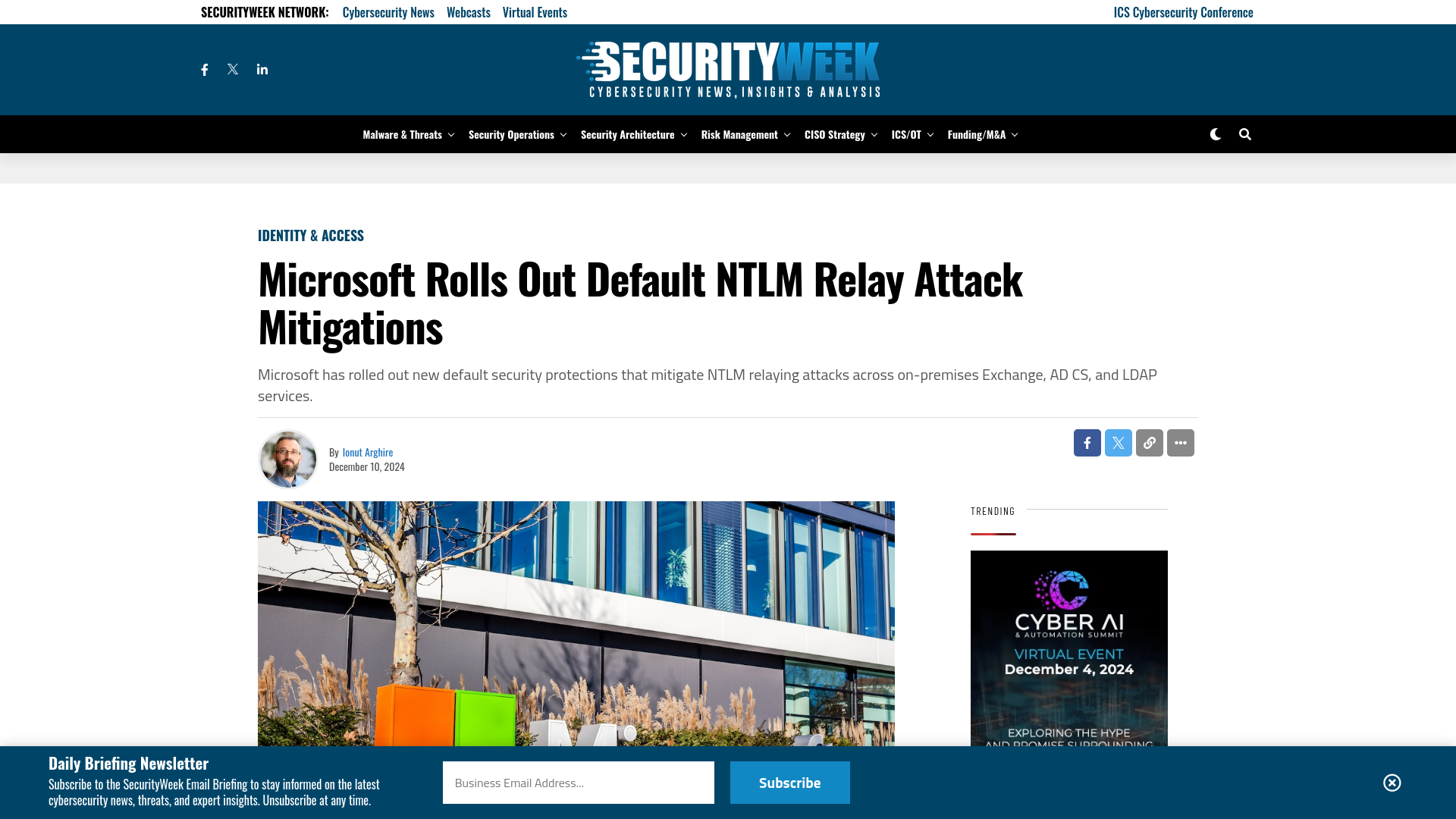 Microsoft Rolls Out Default NTLM Relay Attack Mitigations - SecurityWeek