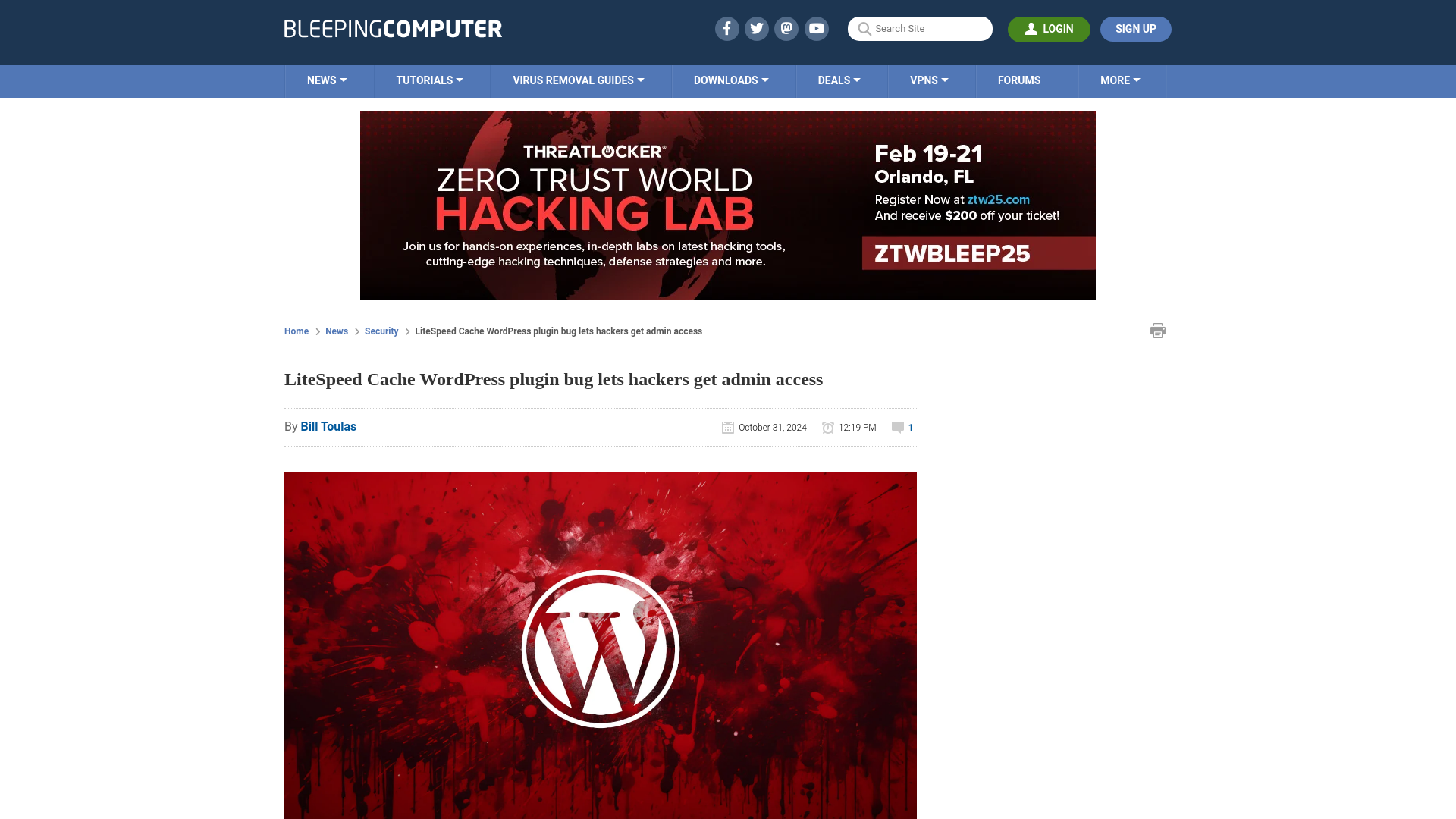 LiteSpeed Cache WordPress plugin bug lets hackers get admin access