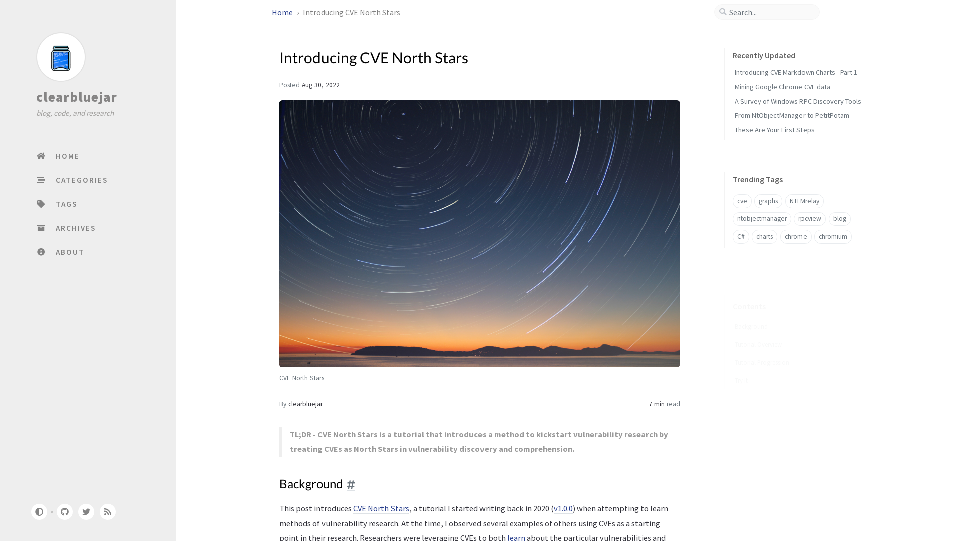 Introducing CVE North Stars | clearbluejar