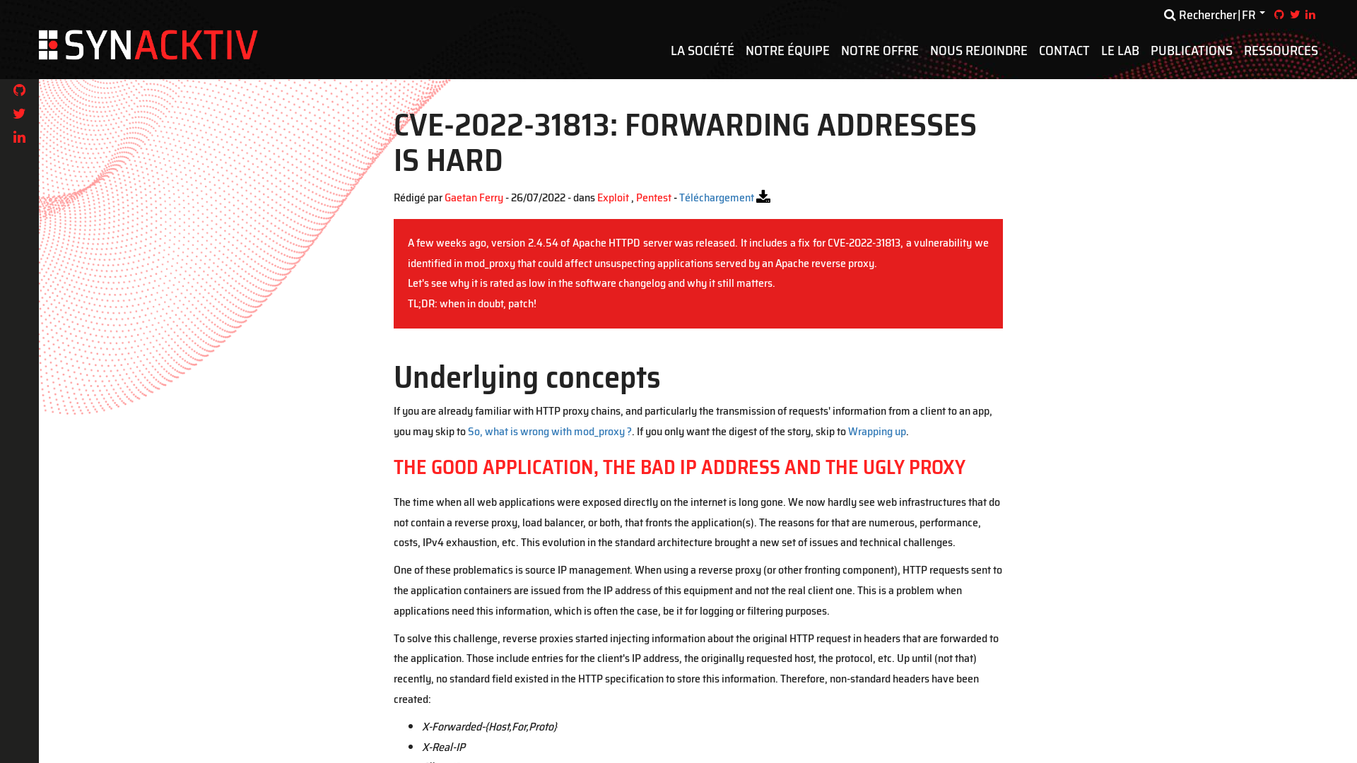 CVE-2022-31813: Forwarding addresses is hard
