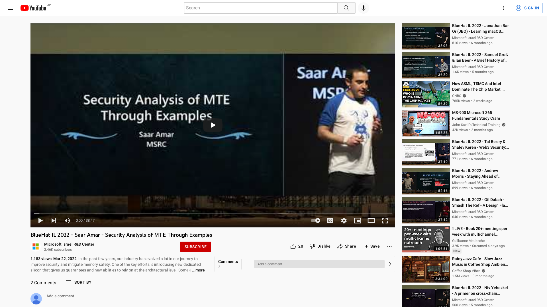 BlueHat IL 2022 - Saar Amar - Security Analysis of MTE Through Examples - YouTube