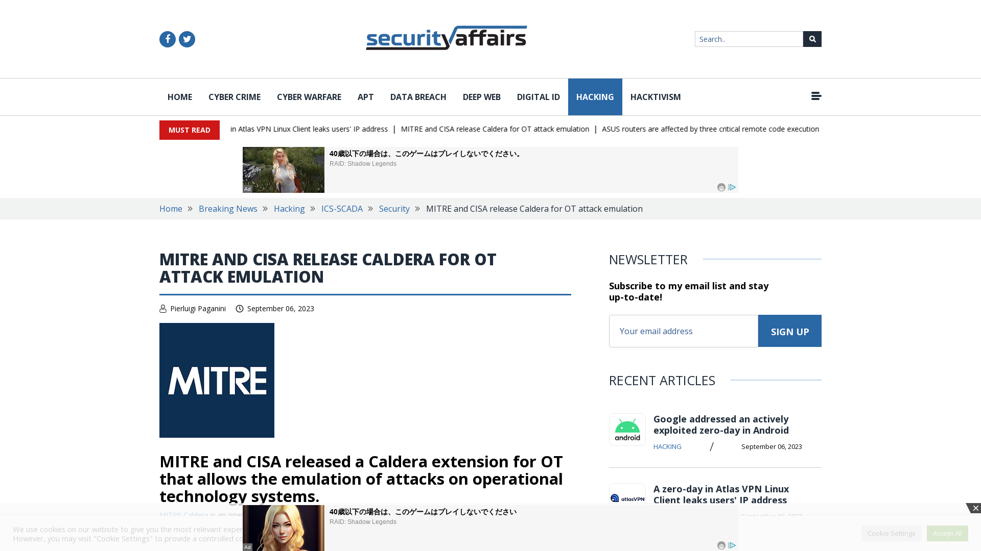 MITRE and CISA release Caldera for OT attack emulation