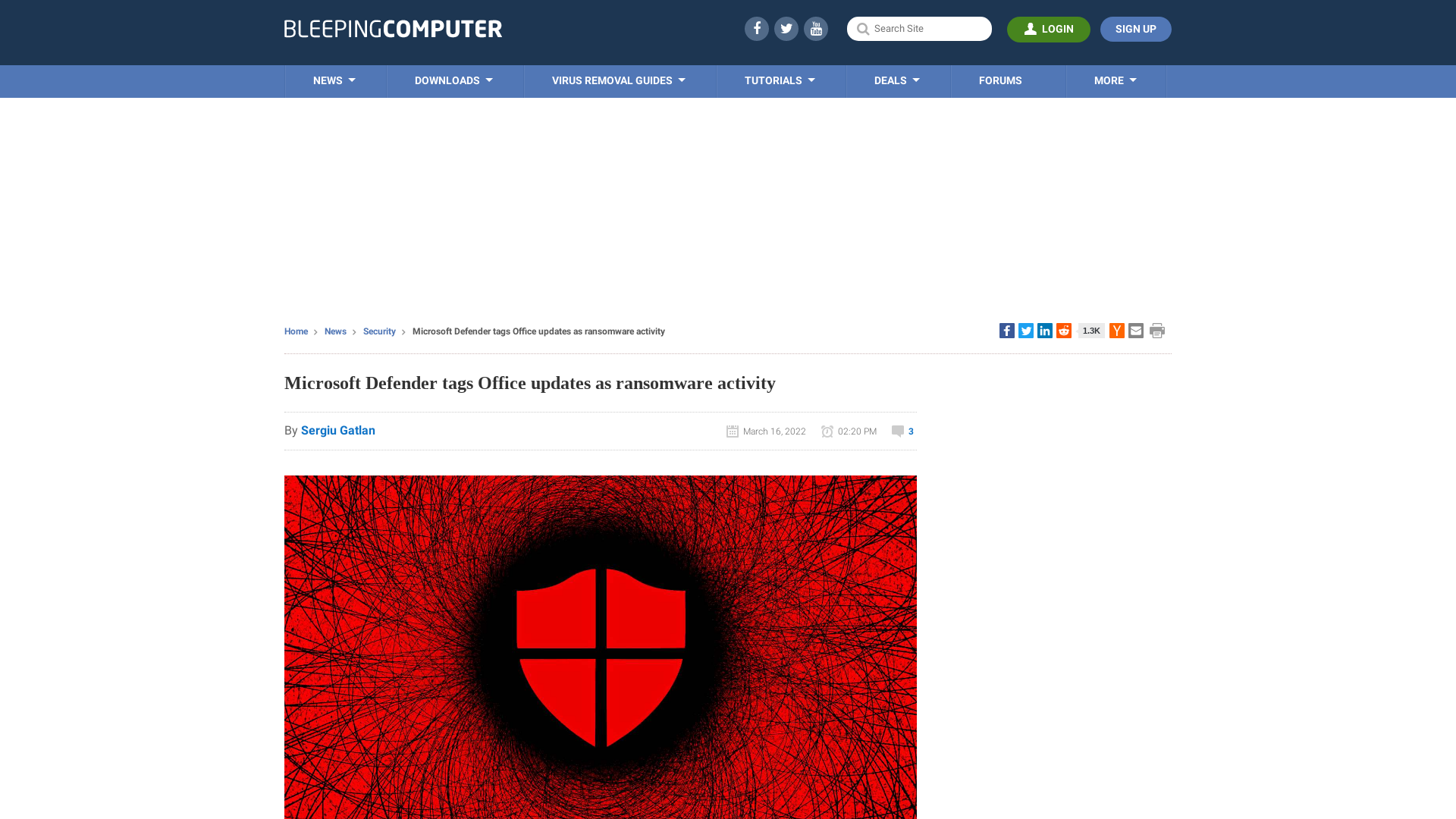 Microsoft Defender tags Office updates as ransomware activity