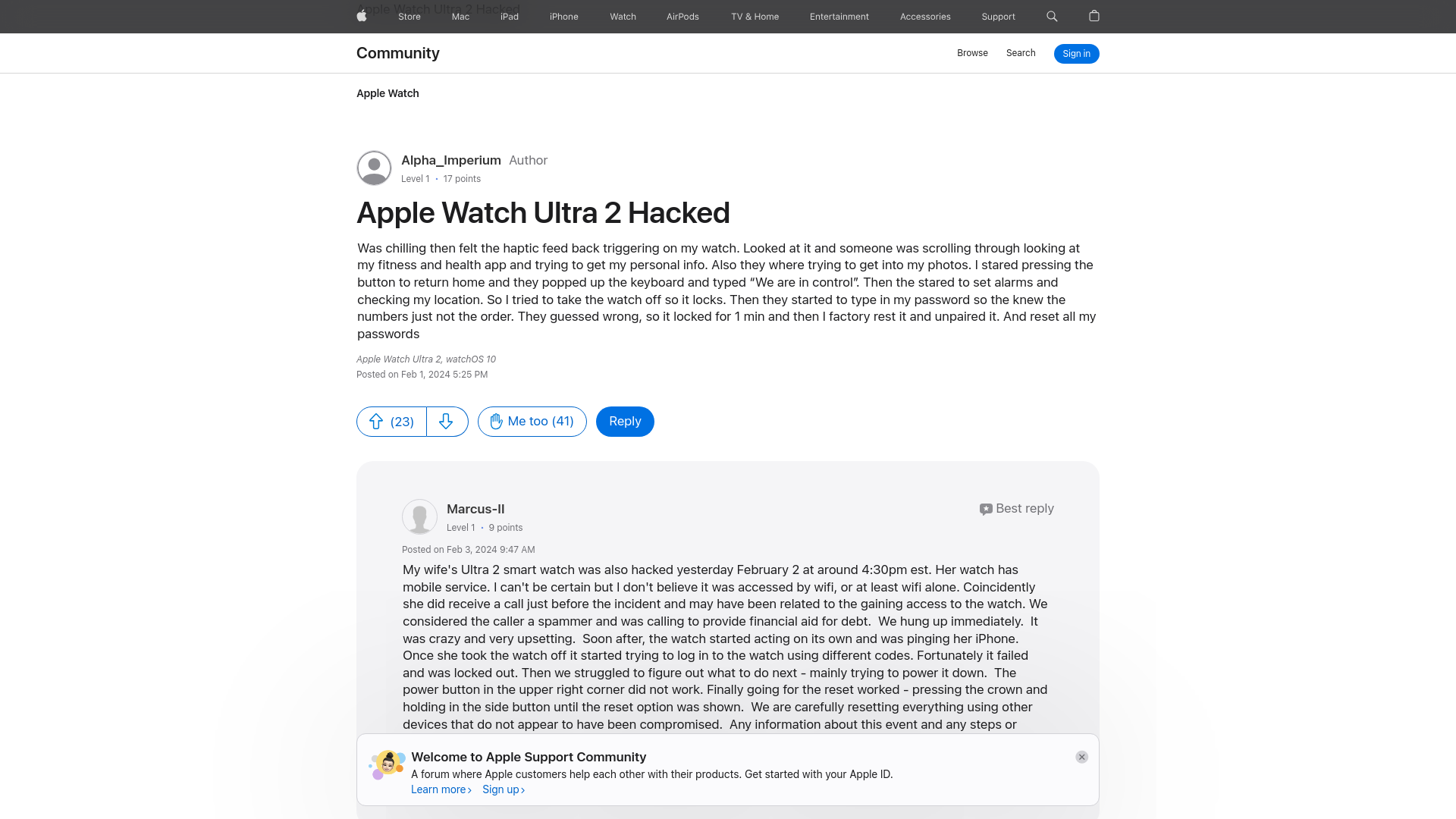 Apple Watch Ultra 2 Hacked - Apple Community