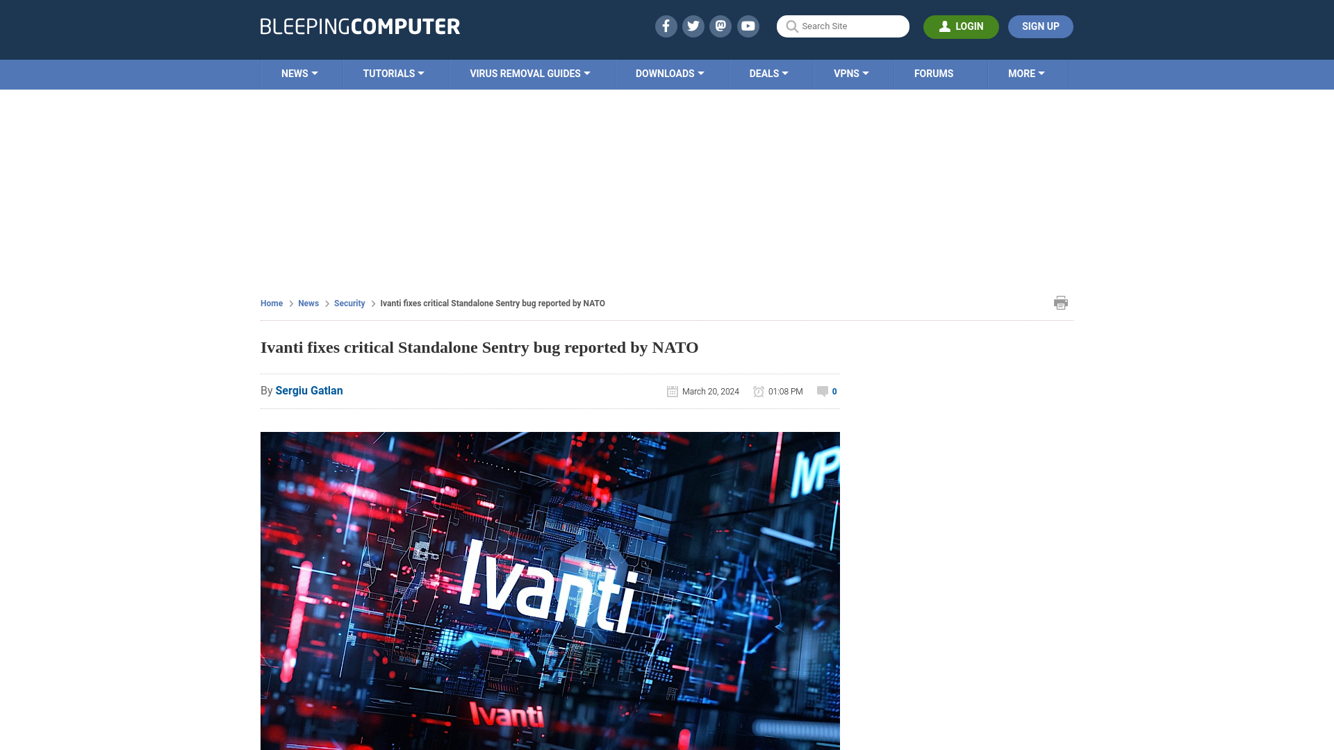 Ivanti fixes critical Standalone Sentry bug reported by NATO