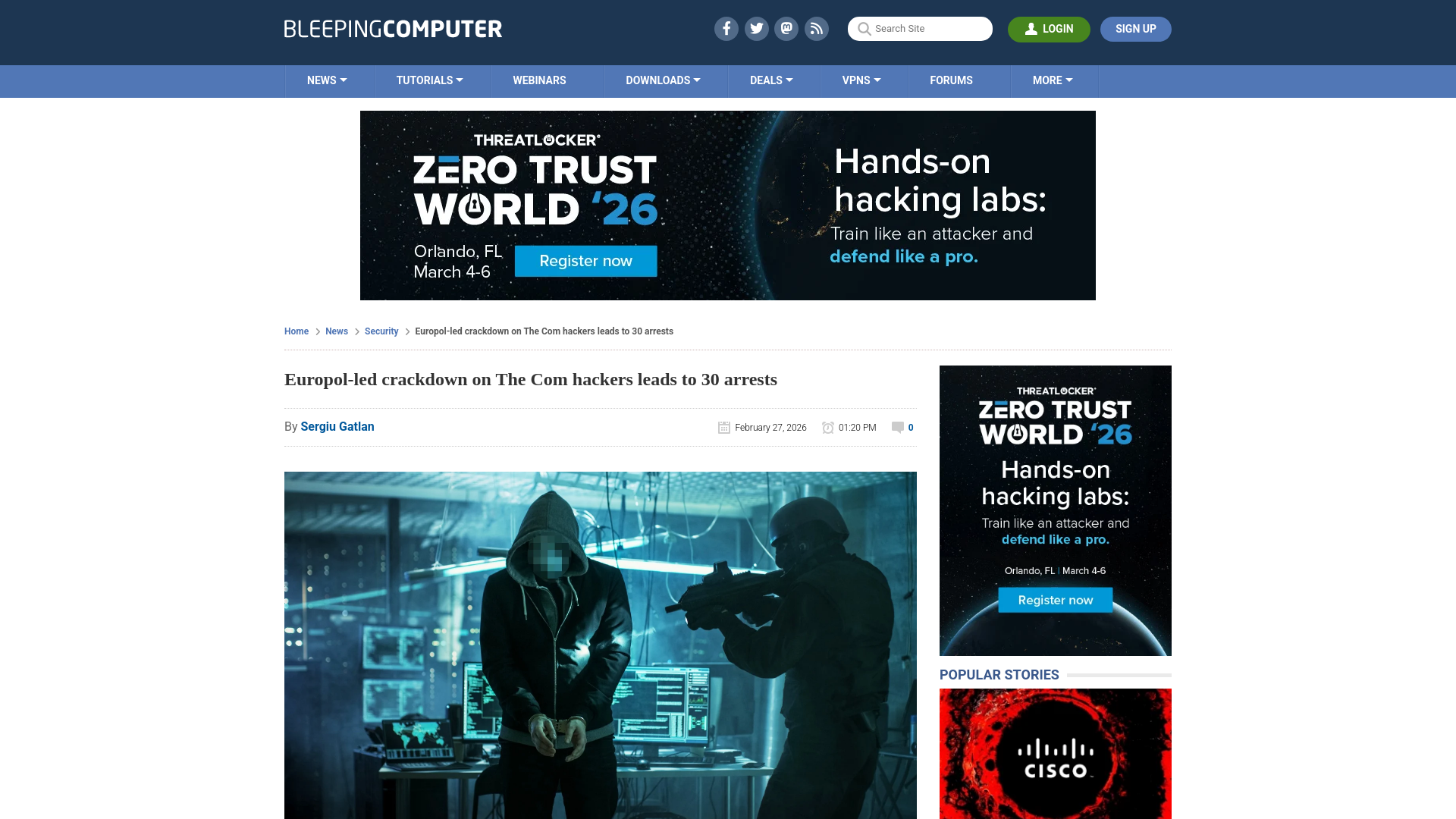 Europol-led crackdown on The Com hackers leads to 30 arrests