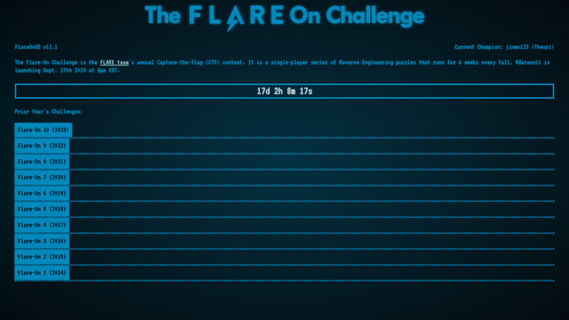 The Flare-On Challenge