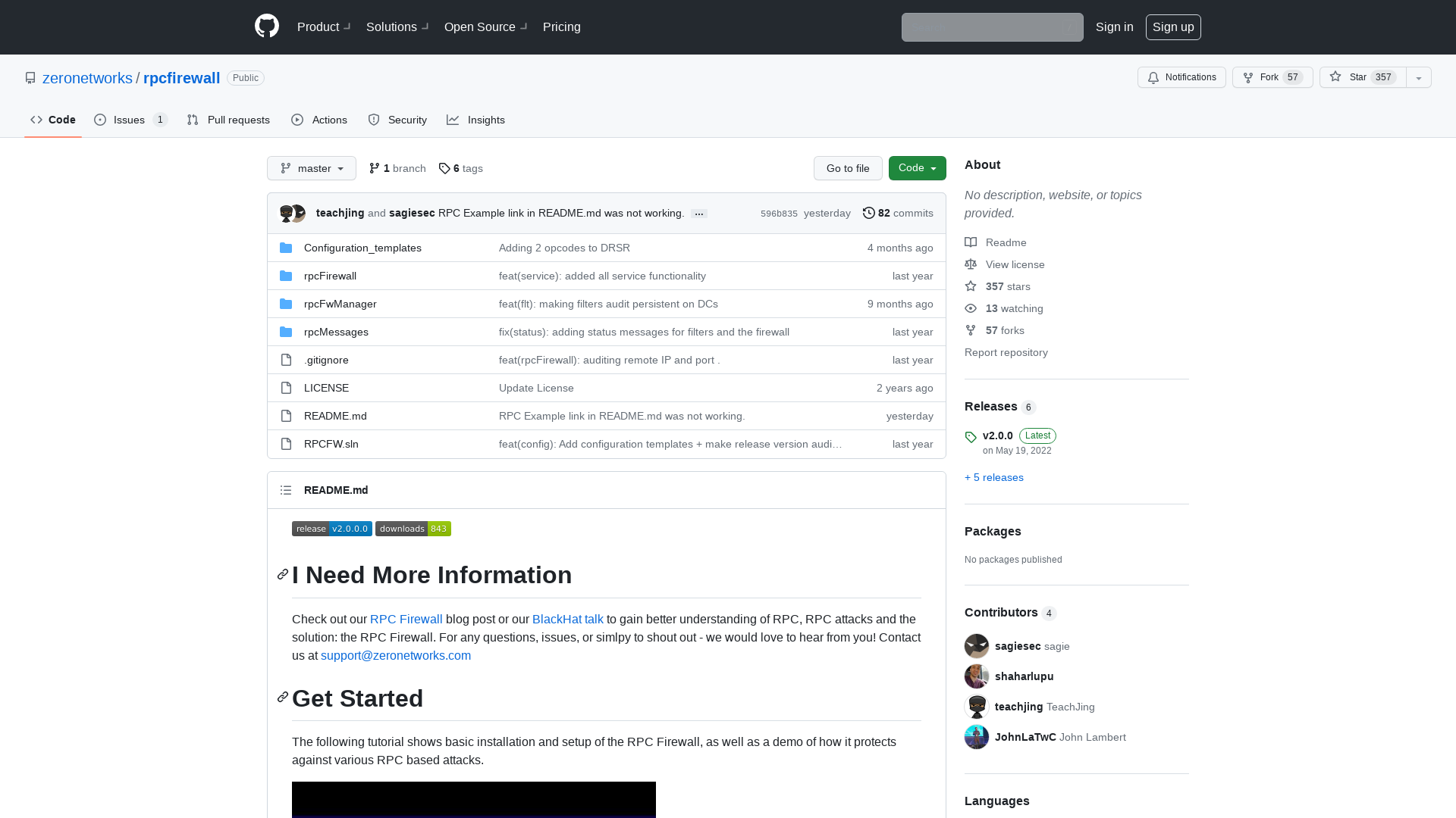 GitHub - zeronetworks/rpcfirewall