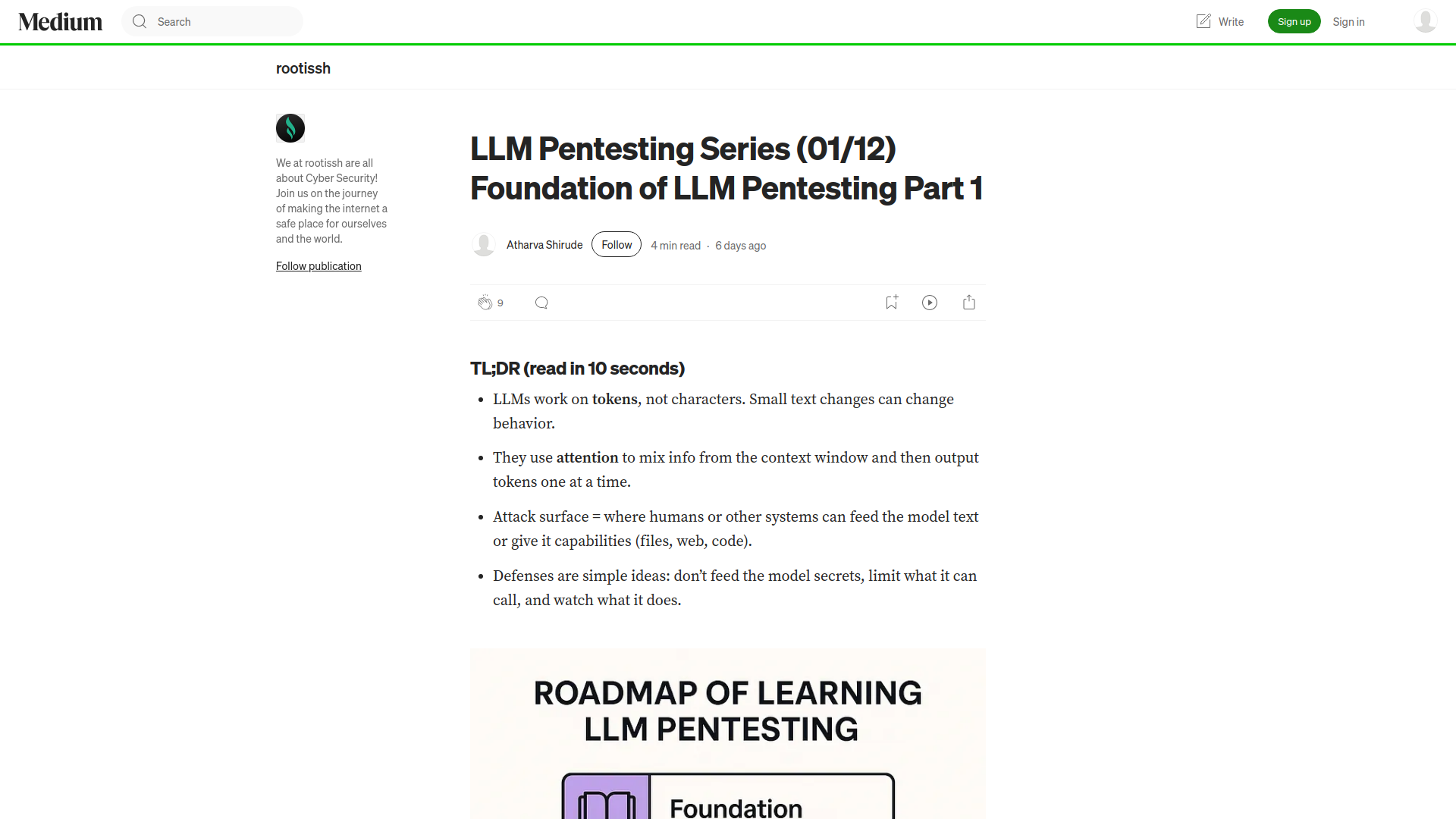 LLM Pentesting Series (01/12) Foundation of LLM Pentesting Part 1 | by Atharva Shirude | Oct, 2025 | rootissh
