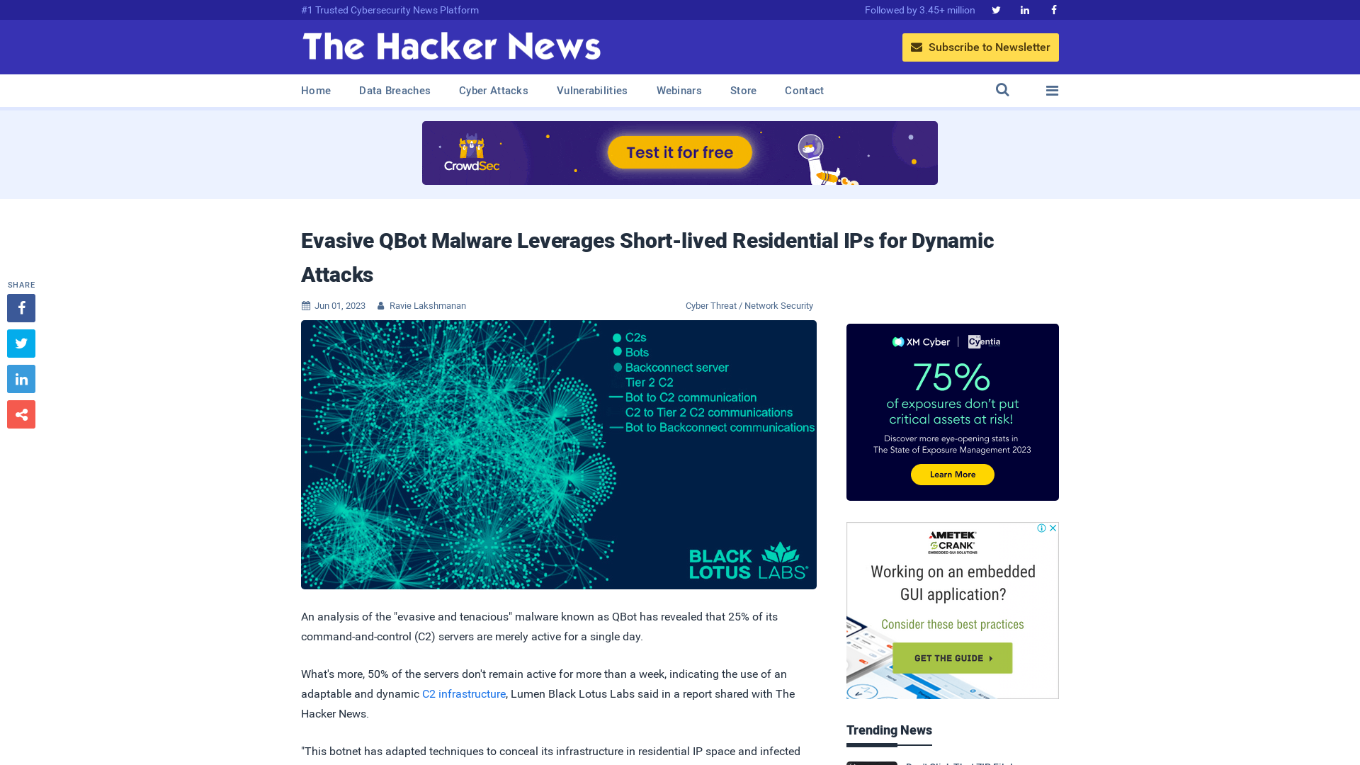 Evasive QBot Malware Leverages Short-lived Residential IPs for Dynamic Attacks