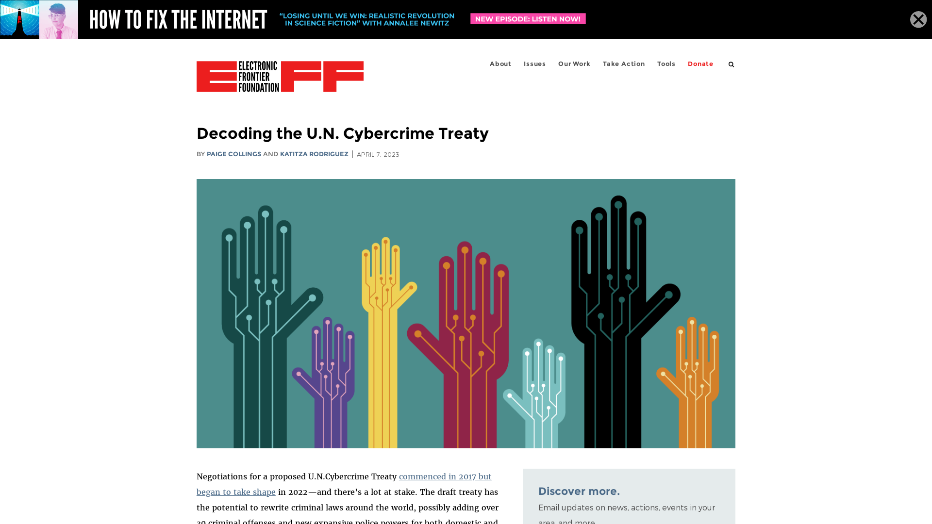 Decoding the U.N. Cybercrime Treaty  | Electronic Frontier Foundation