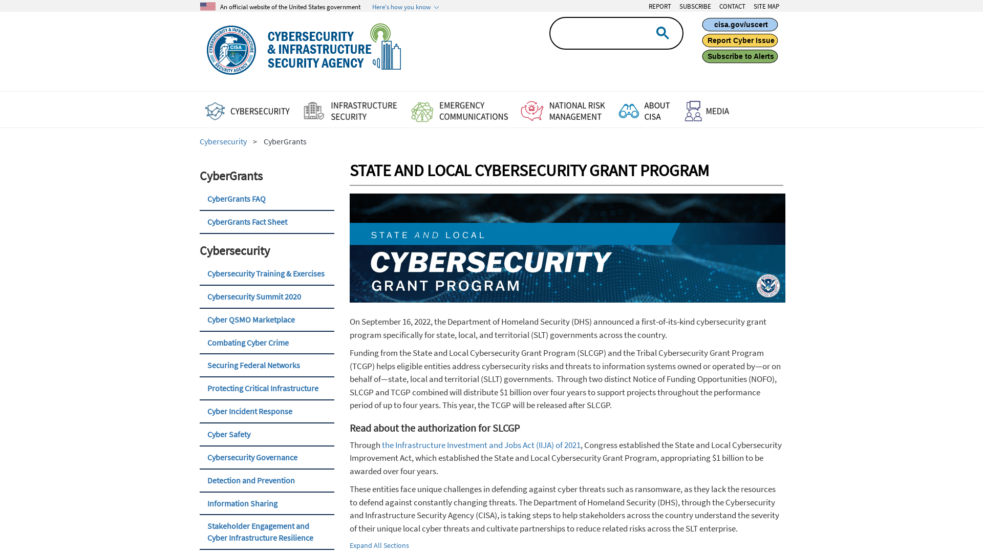 CyberGrants | CISA
