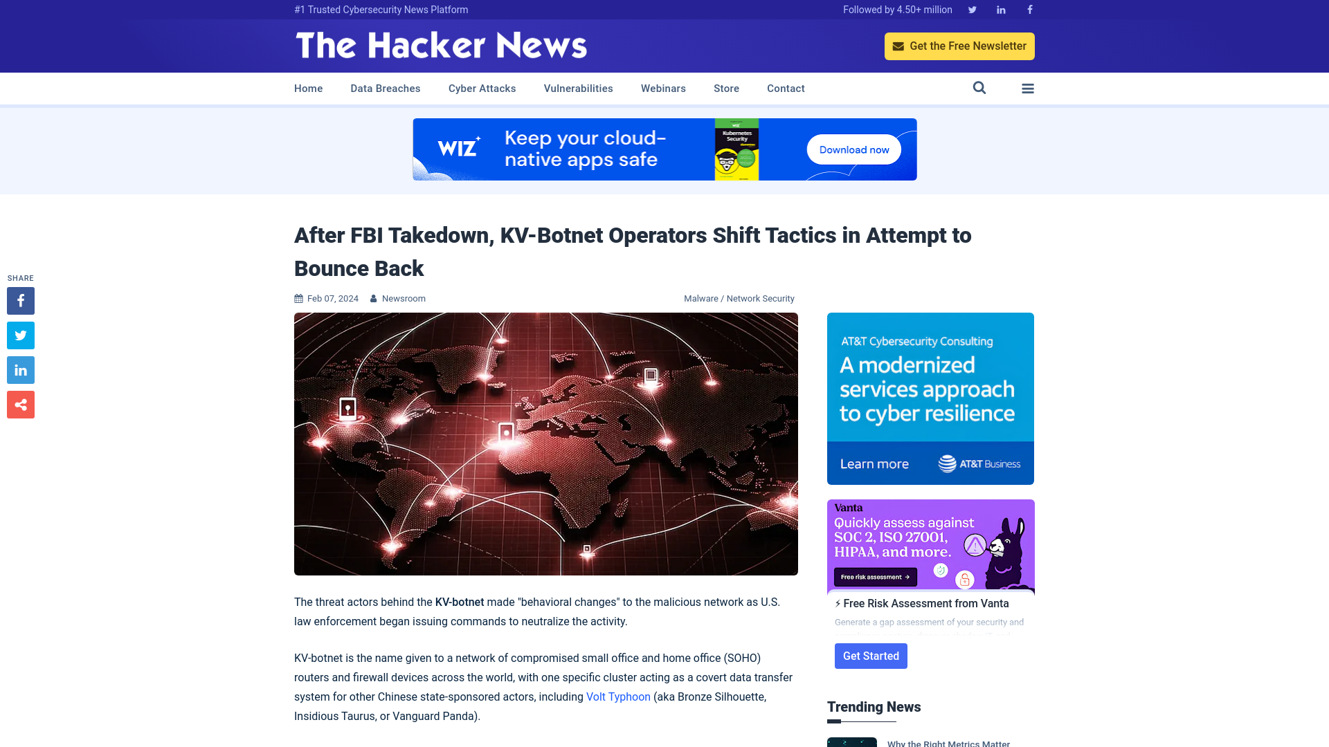 After FBI Takedown, KV-Botnet Operators Shift Tactics in Attempt to Bounce Back