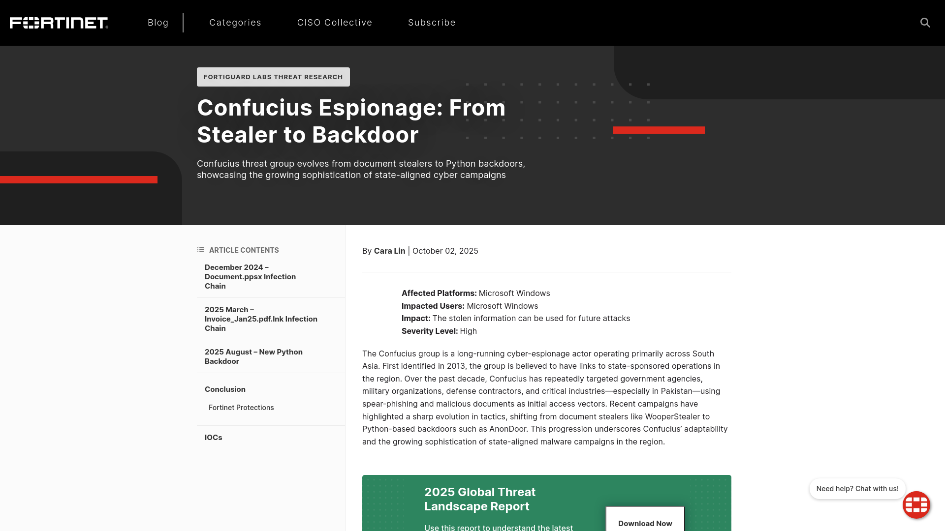 Confucius Espionage: From Stealer to Backdoor | FortiGuard Labs