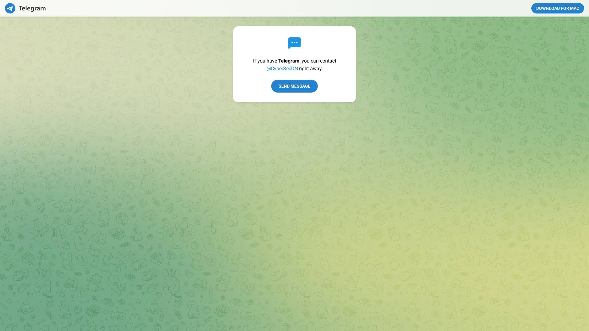 Telegram: Contact @CyberSecDN