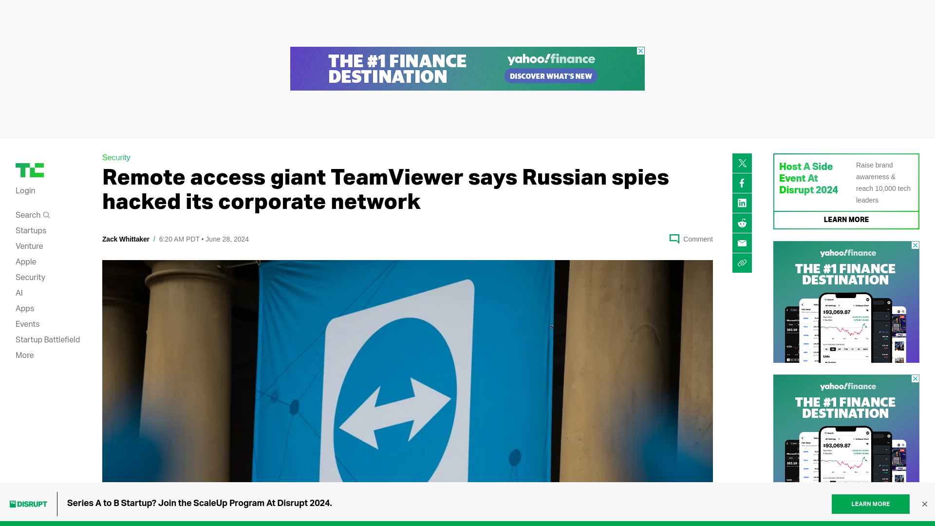 Remote access giant TeamViewer says Russian spies hacked its corporate network | TechCrunch