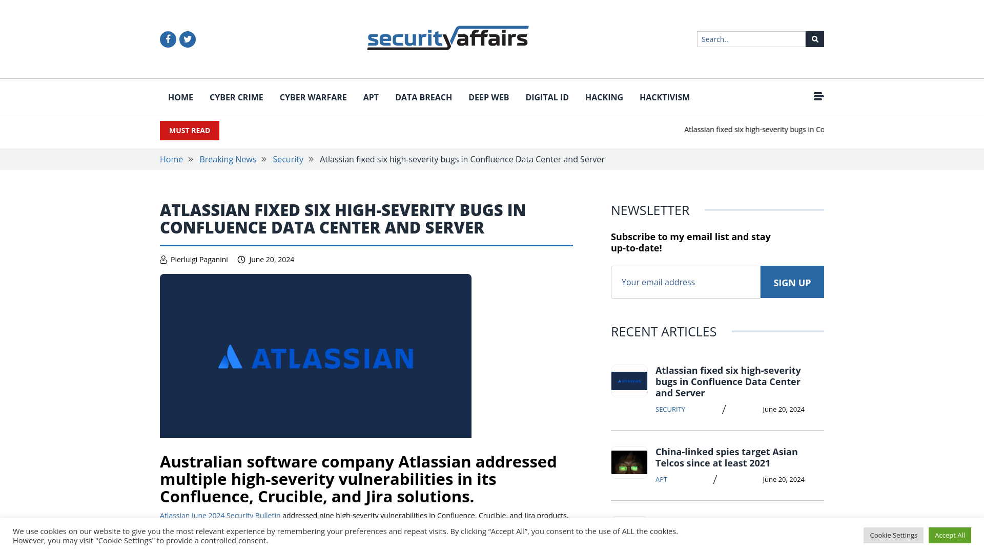 Atlassian fixed six high-severity bugs in Confluence