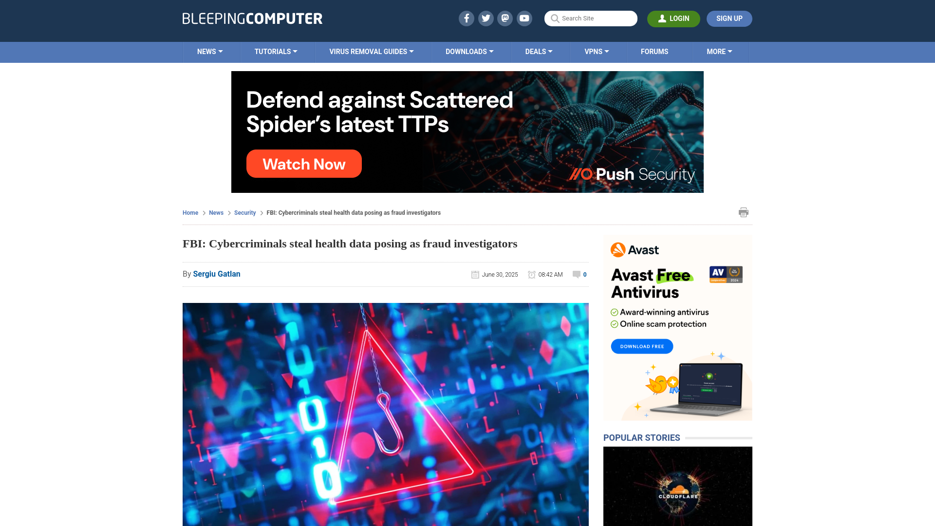 FBI: Cybercriminals steal health data posing as fraud investigators