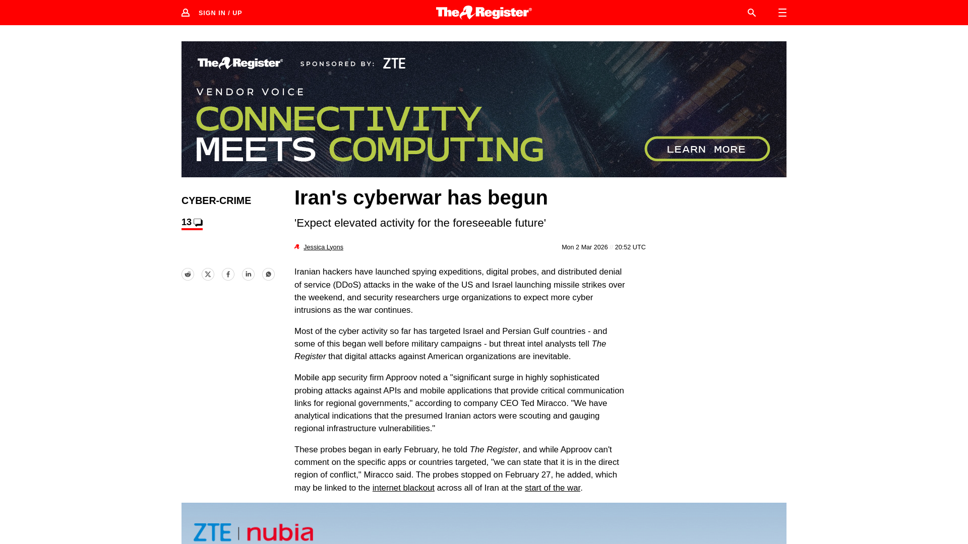 Iran's cyberwar has begun • The Register